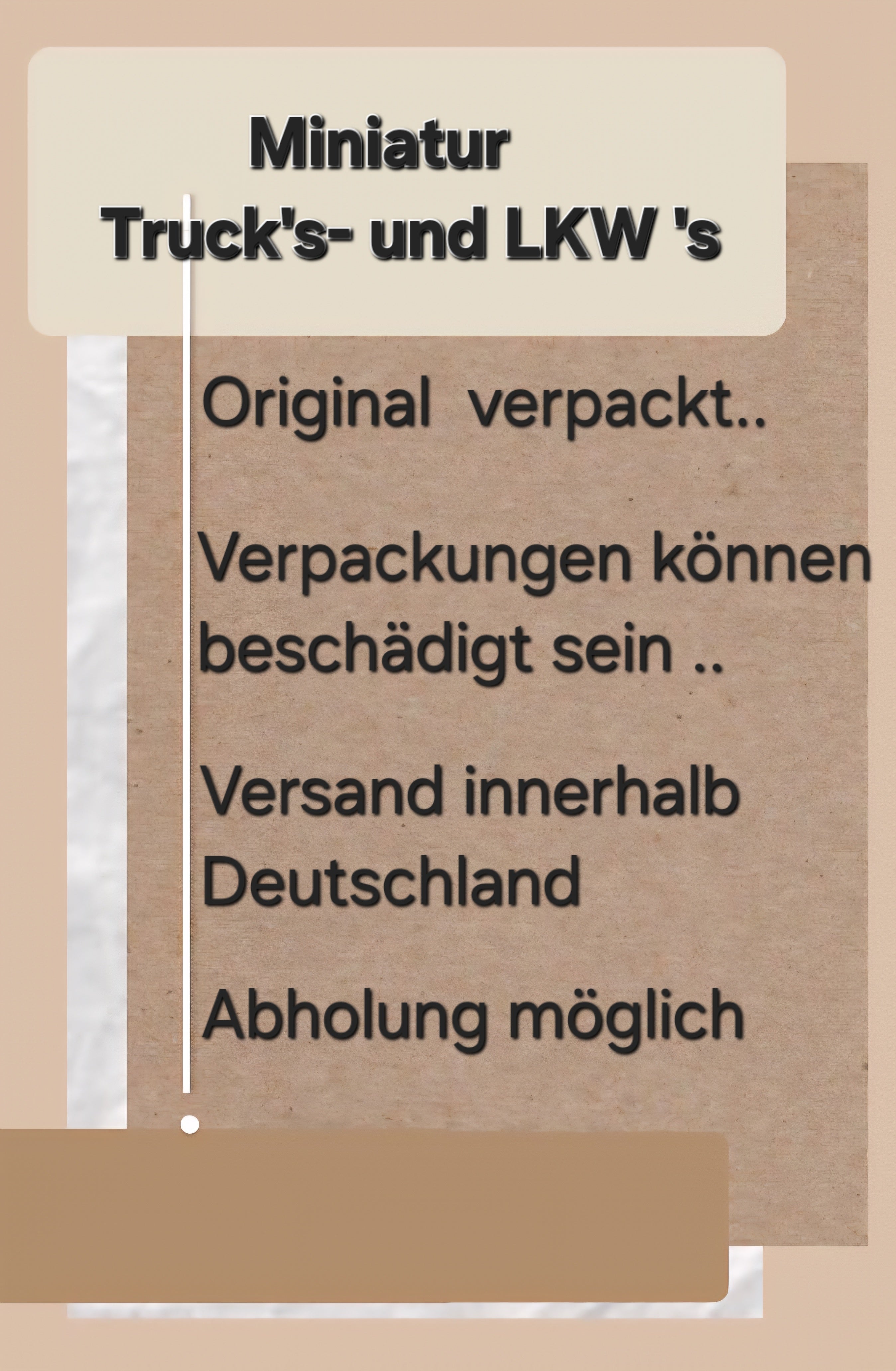 Miniatur Truck's & LKW's