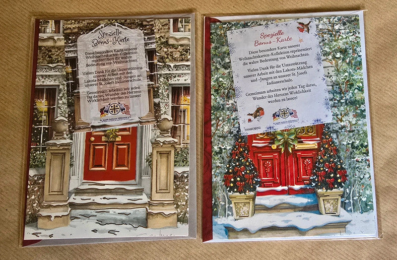 Weihnachtskarten 2Stk. mit Kuvert original verpackt