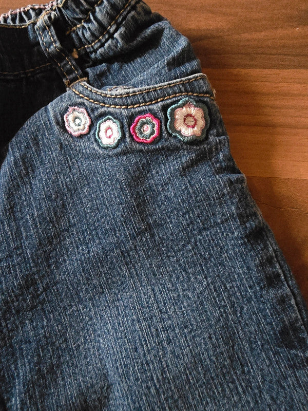 Mädchen Jeans Gr.92 gefüttert mit Stickerei