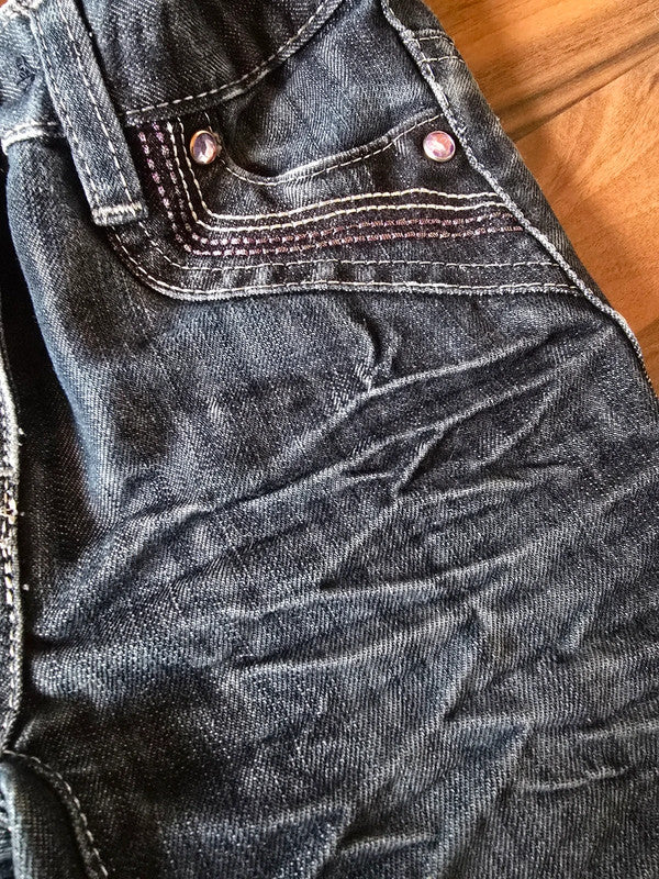 Mädchen Jeans Gr. 98 mit Stickerei Gr. 98