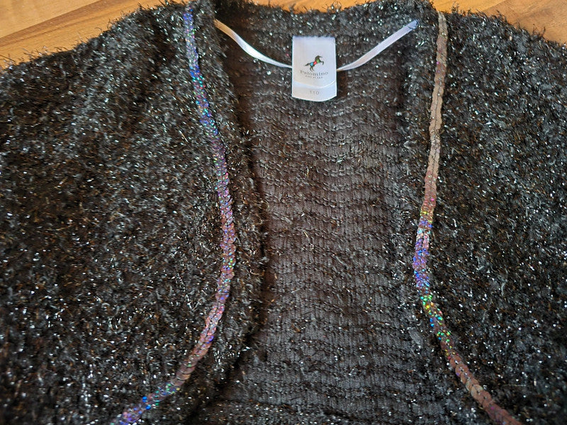 Schwarzes Glitzer Bolero Jäckchen Gr. 110
