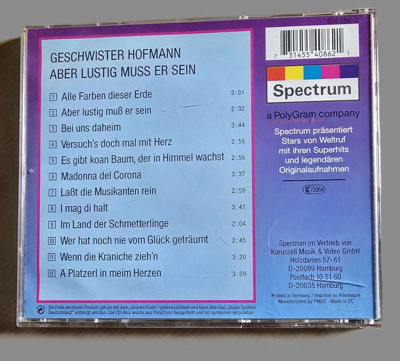 CD Geschwister  Hofmann  Aber Lustig muss er sein