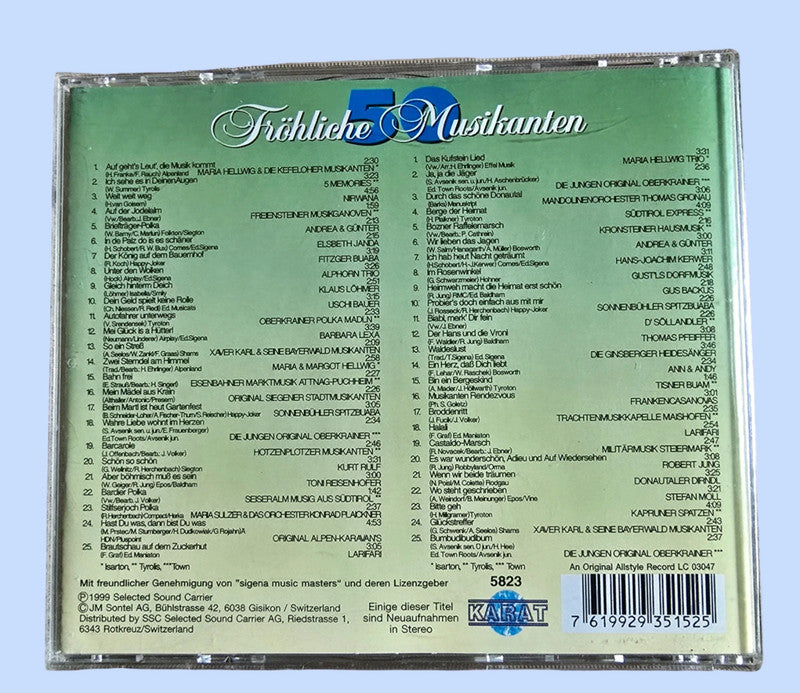 CD 50 Fröhlich Musikanten (1999)
