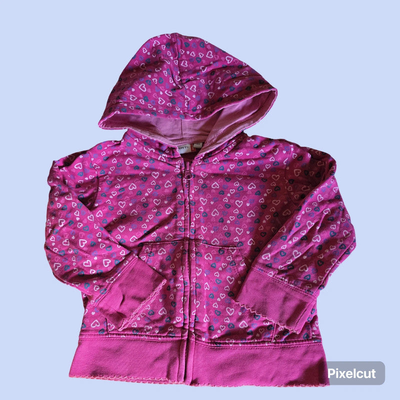 Sweatjacke mit Herzen Gr.86