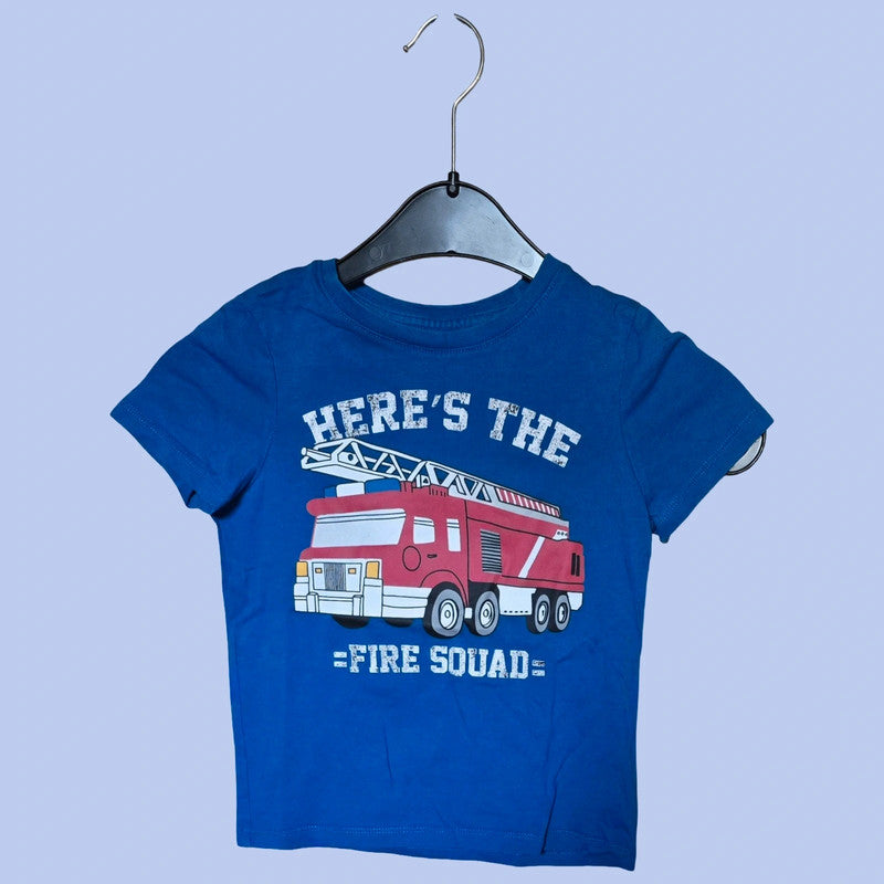 Tough Team  Jungen T-Shirt mit Feuerwehr Aufdruck Gr.110