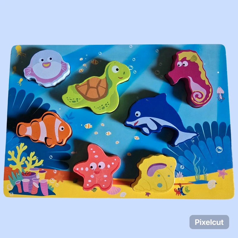 Play Tive Holz Puzzle Meerestiere 8 tlg.
