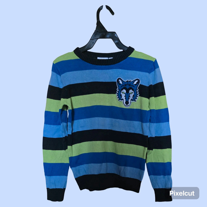 Kids Jungen Pulli mit Wolf Applikation Gr. 122/128