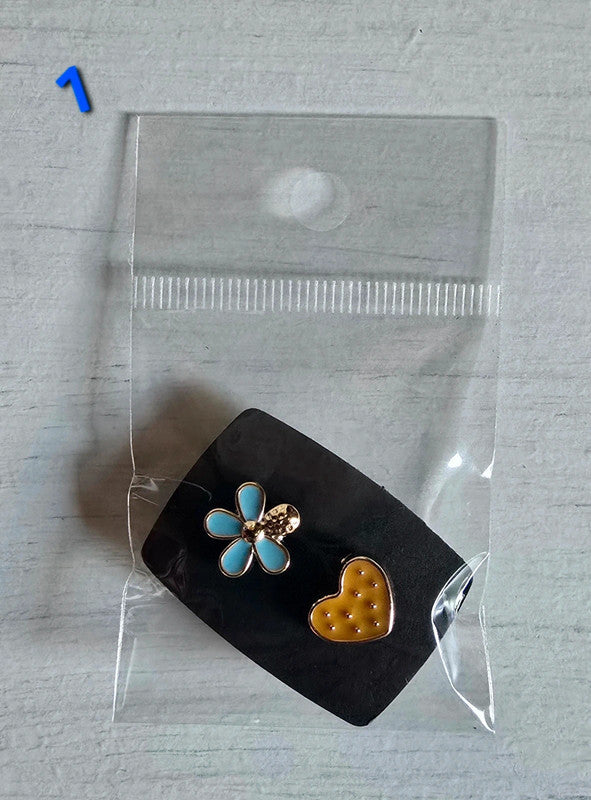 Ansteck Pins 2er Set OVP Blume /Herz