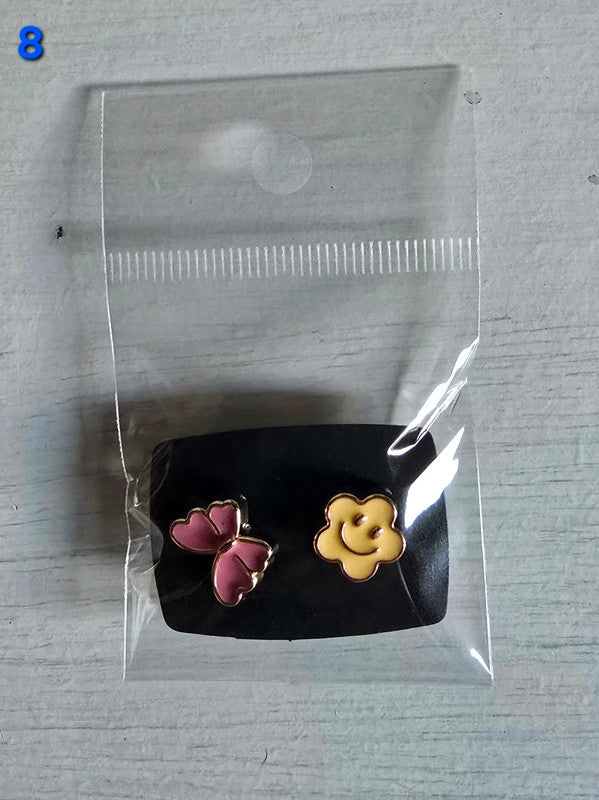 Ansteck Pins 2er Set OVP Schmetterling / Blume