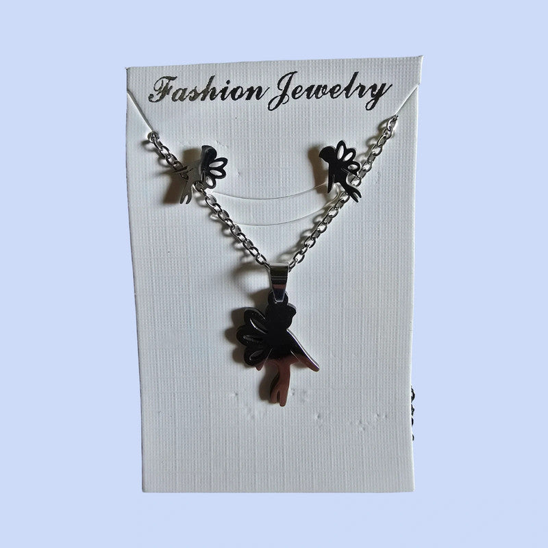 Modeschmuck Kette + Ohrringe Engel Neu