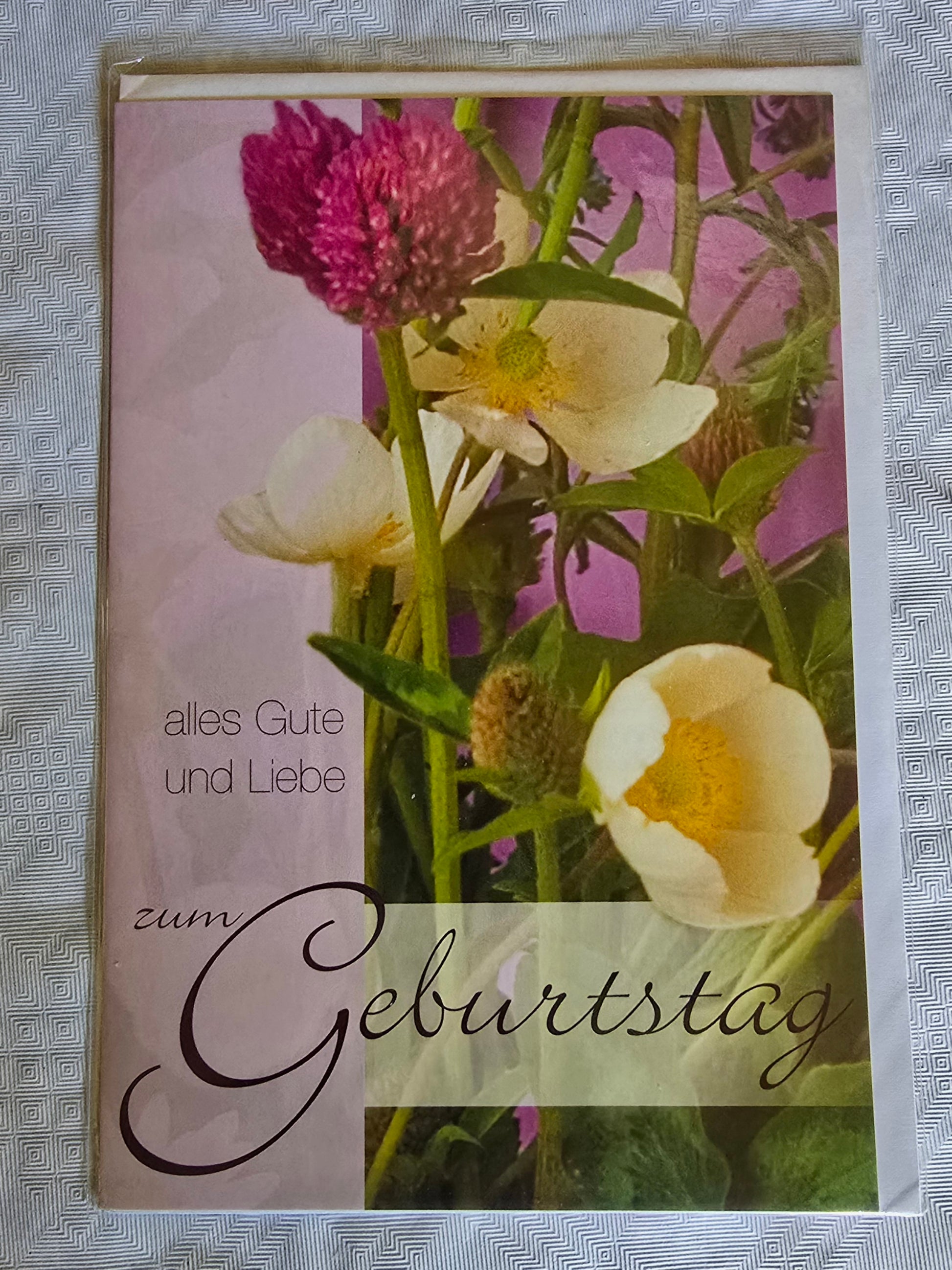 Geburtstagskarte  Alles Gute und Liebe..