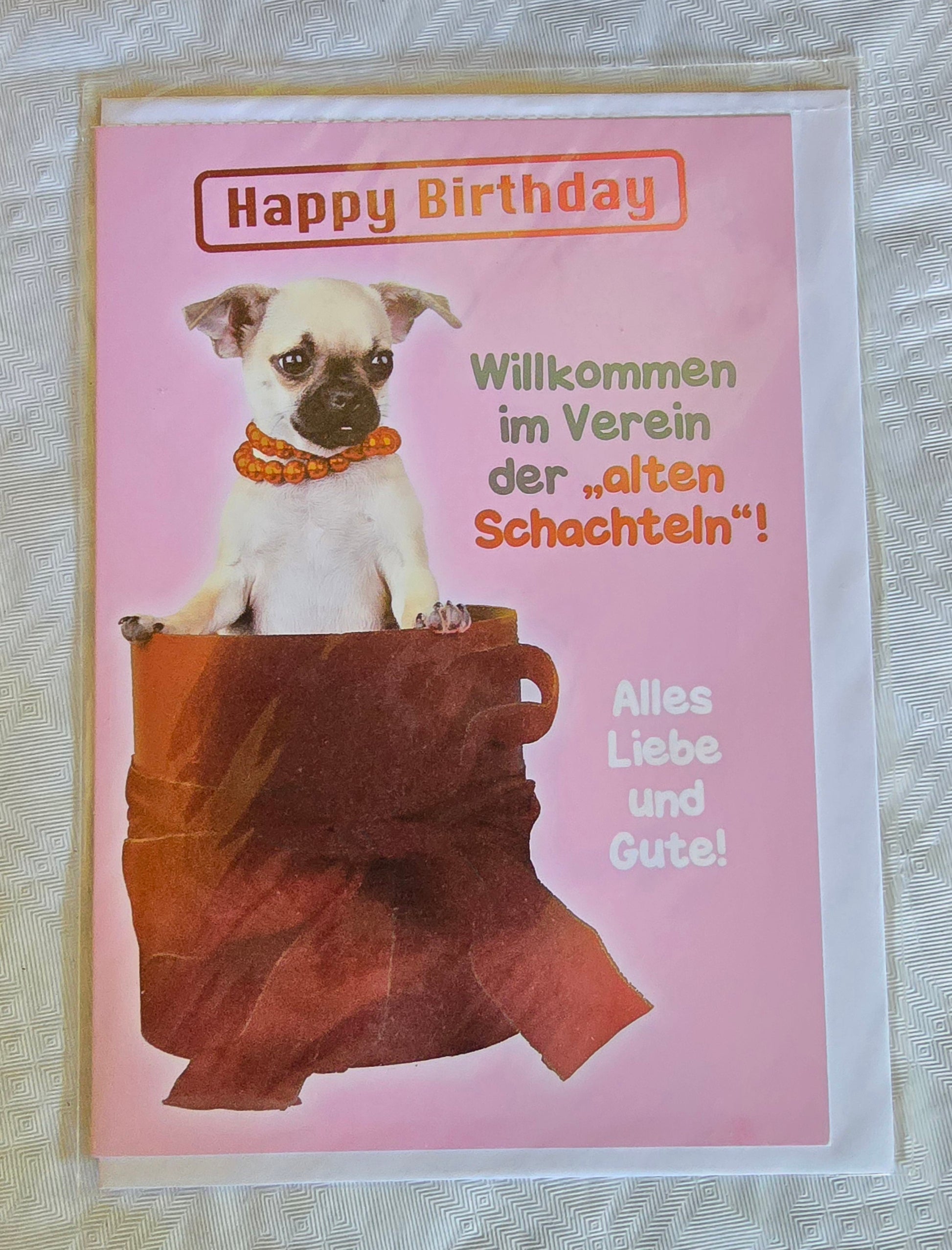 Geburtstagskarte Happy Birthday... "alten Schachteln"