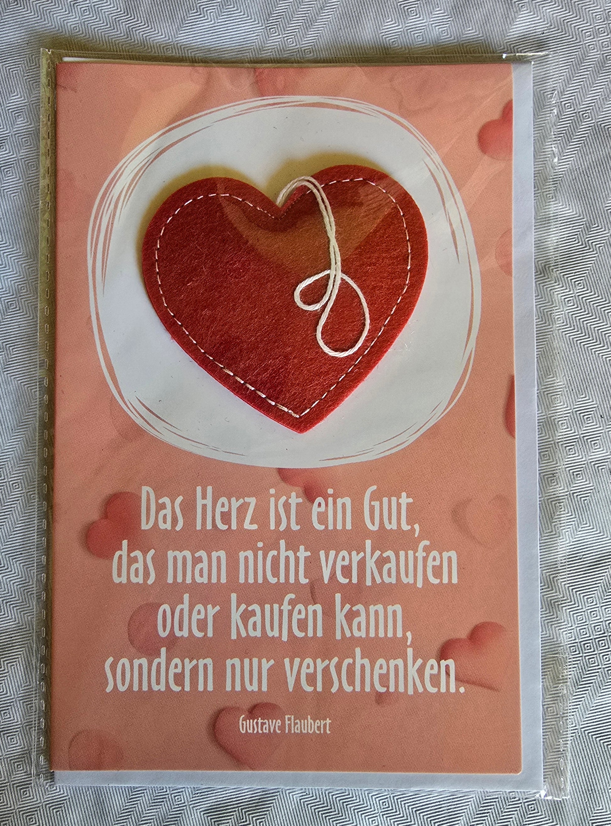 Glückwunschkarte  mein Herz ist ein Gut......