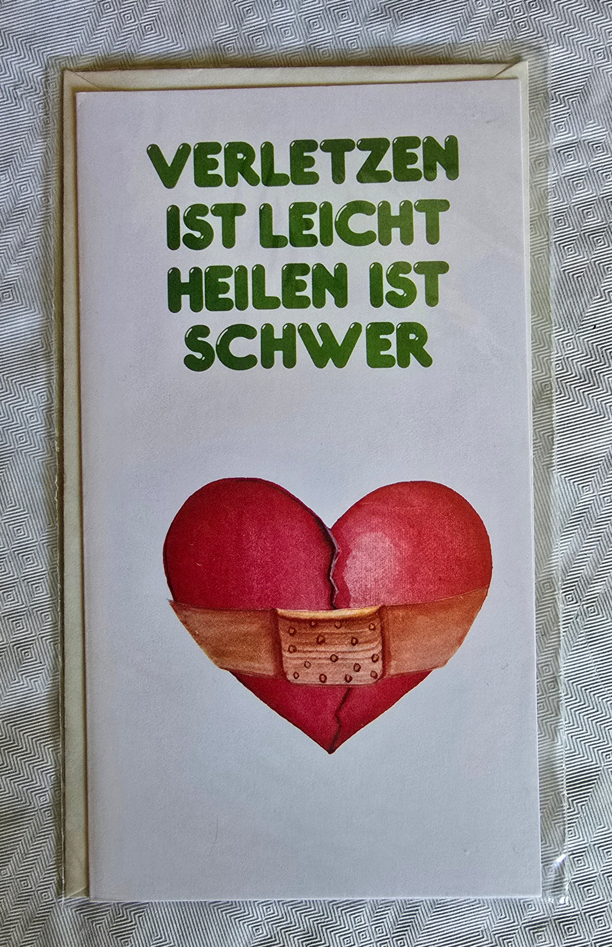 Glückwunschkarte  Verletzen ist leicht....