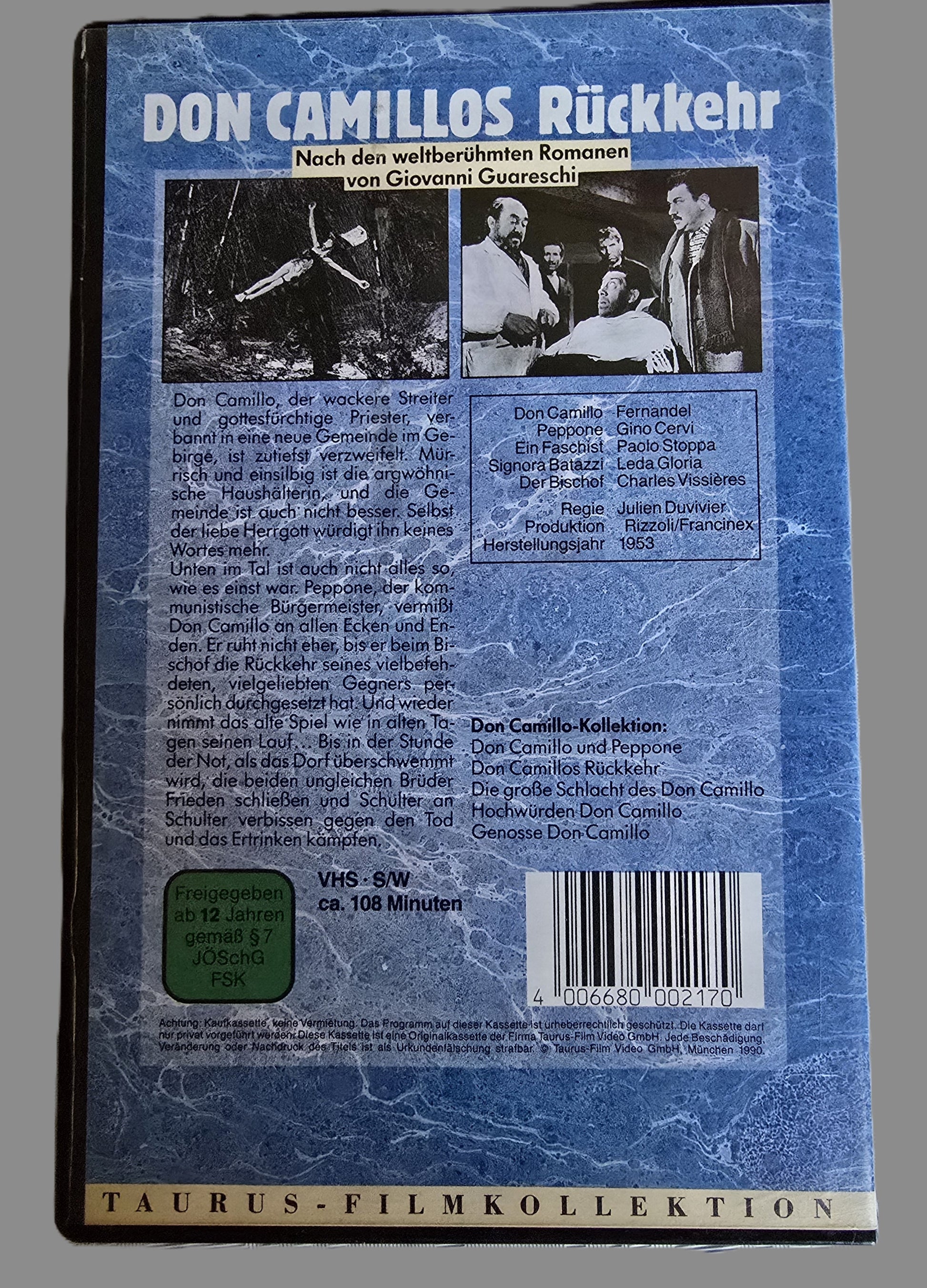 VHS Don Camillo & Peppone  Don Camillos Rückkehr