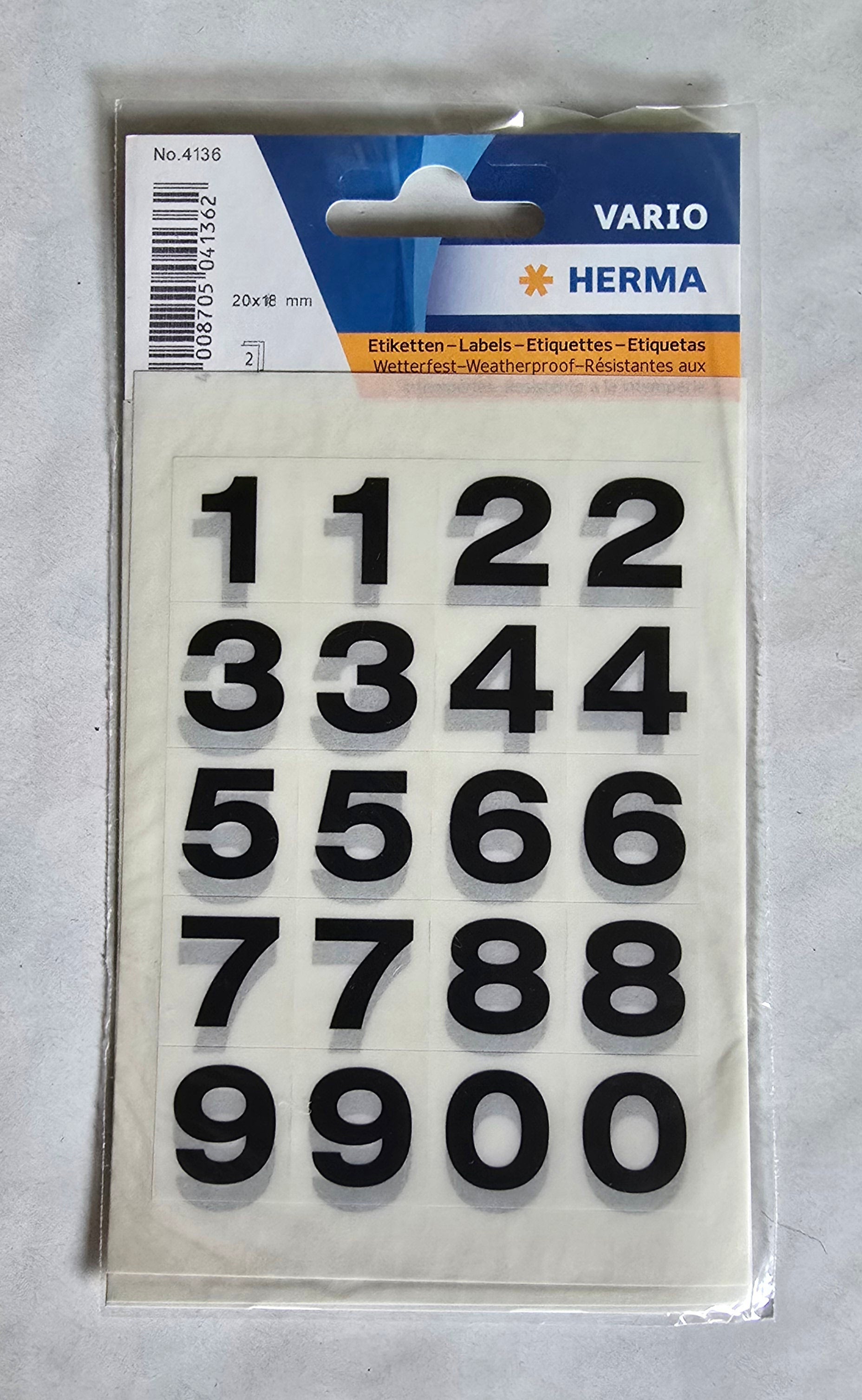 Herma Etiketten Zahlen