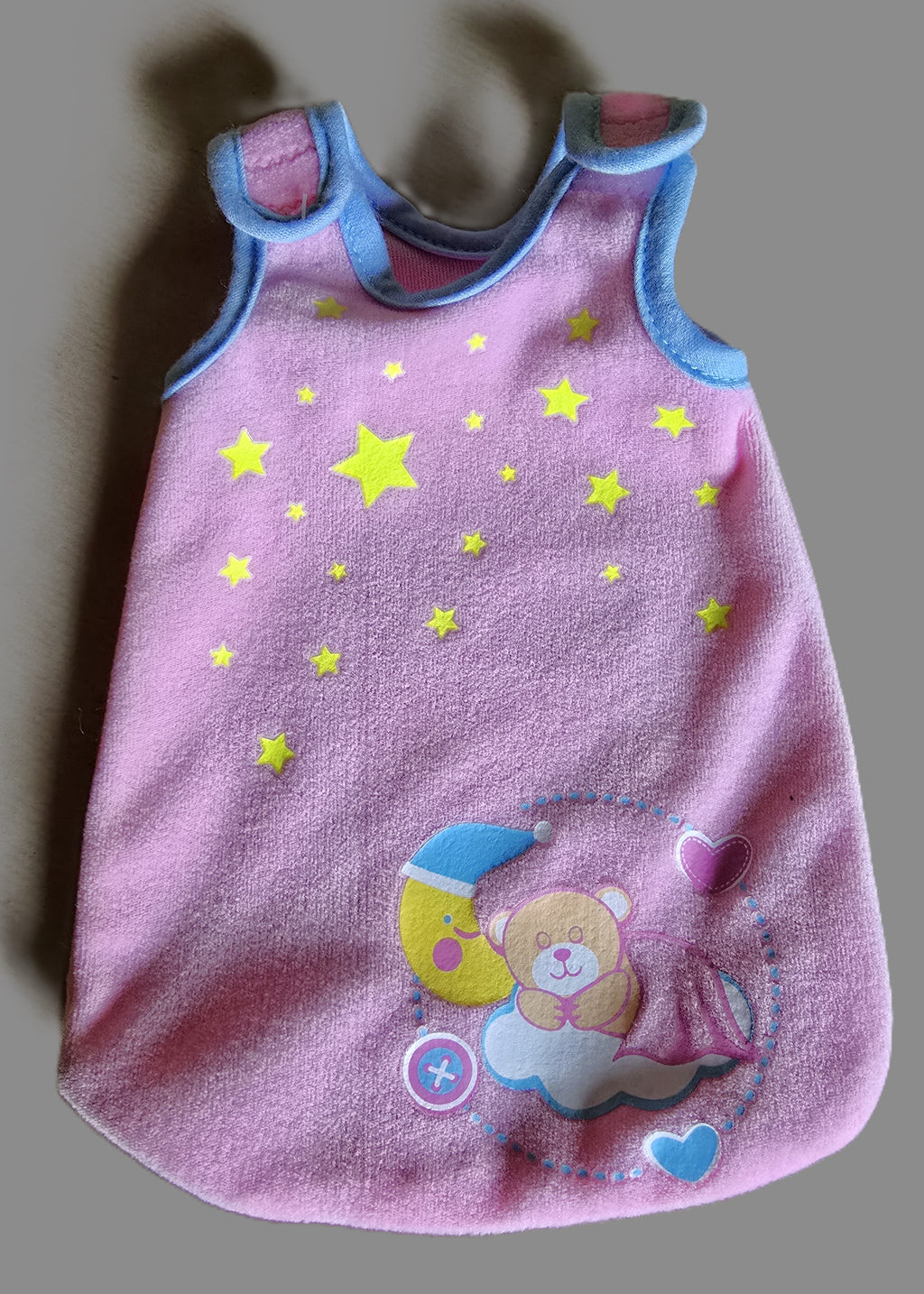 Schlafsack für Puppen mit Applikationen