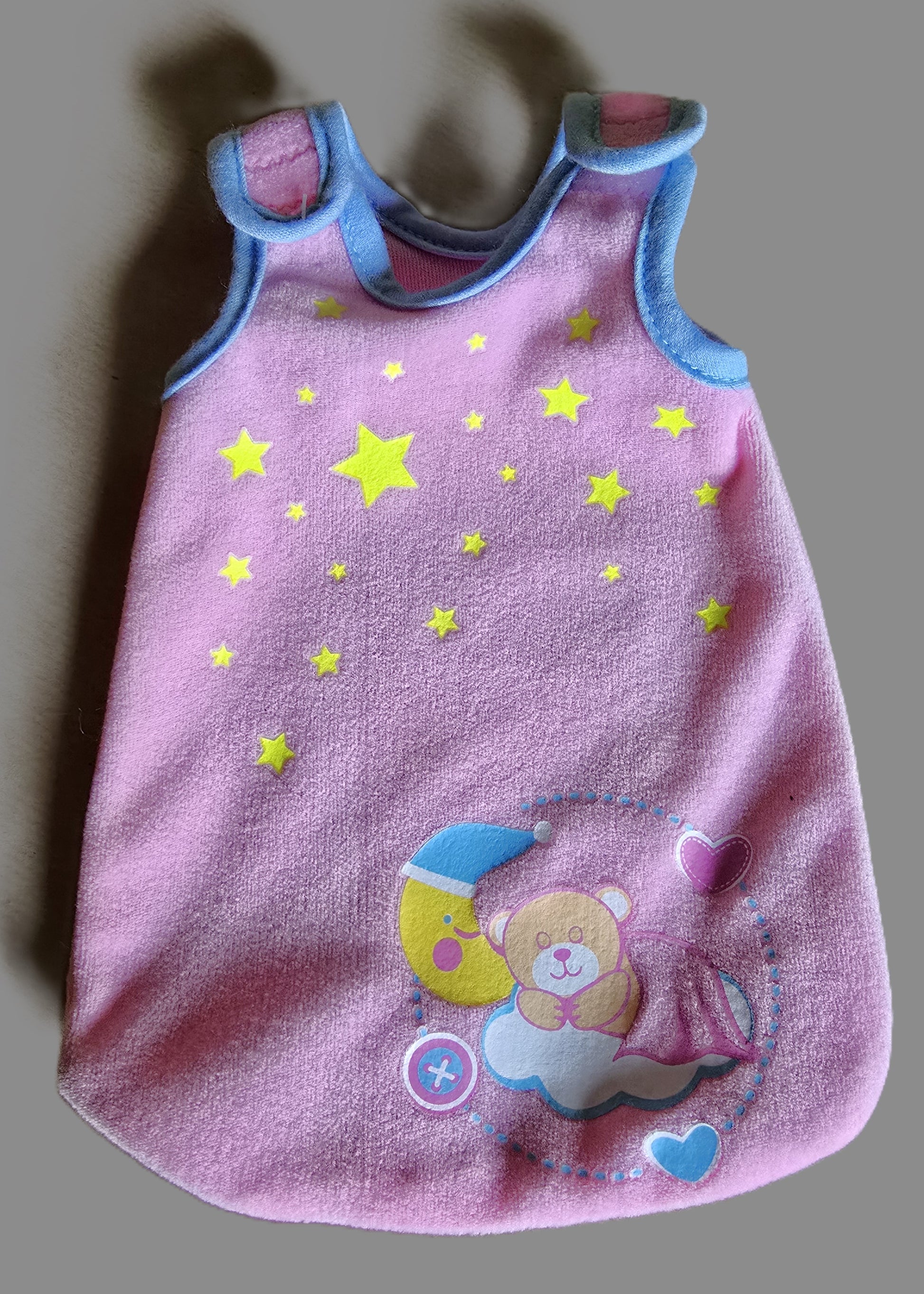 Schlafsack für Puppen mit Applikationen