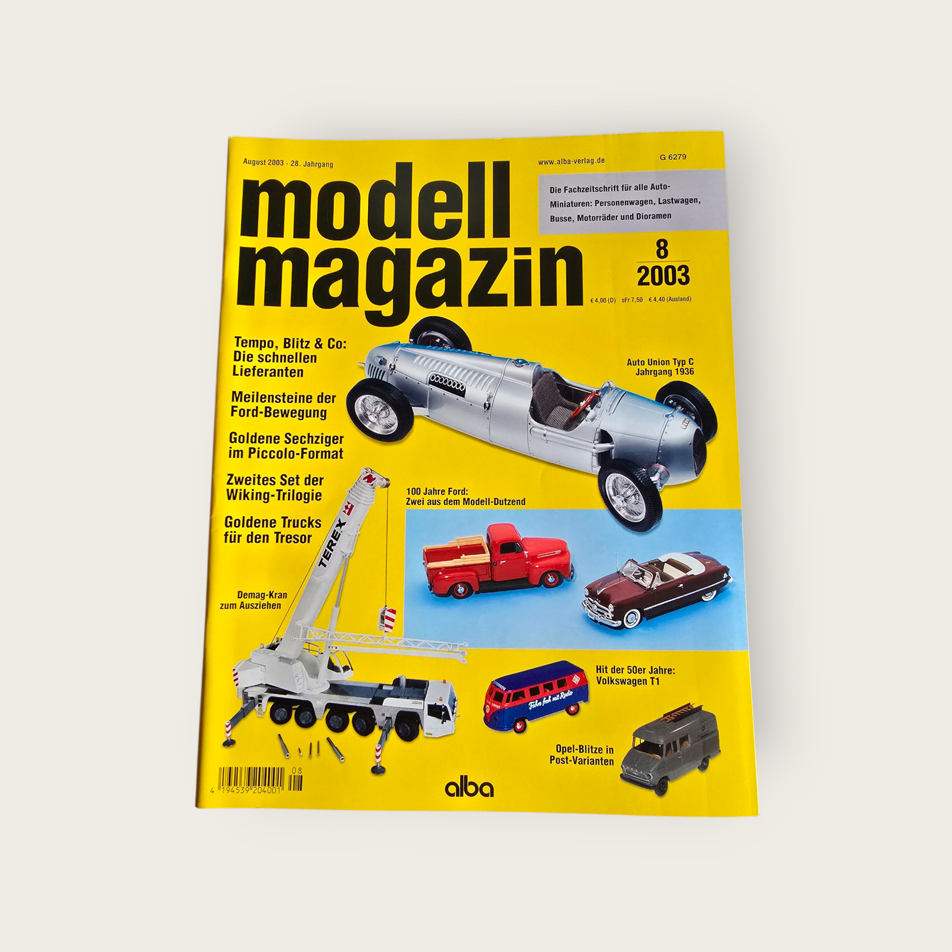 Zeitschrift Modell Magazin 8/2003