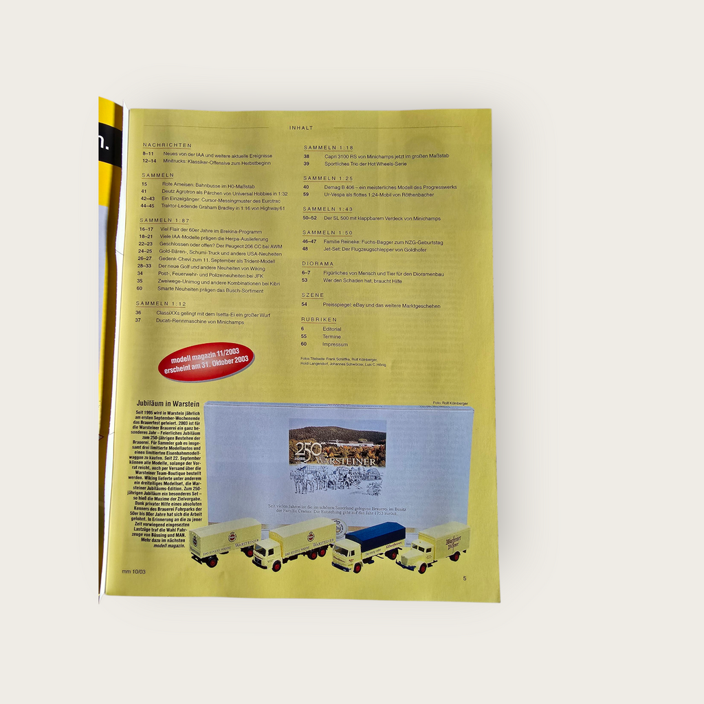 Zeitschrift Modell Magazin 10/ 2003