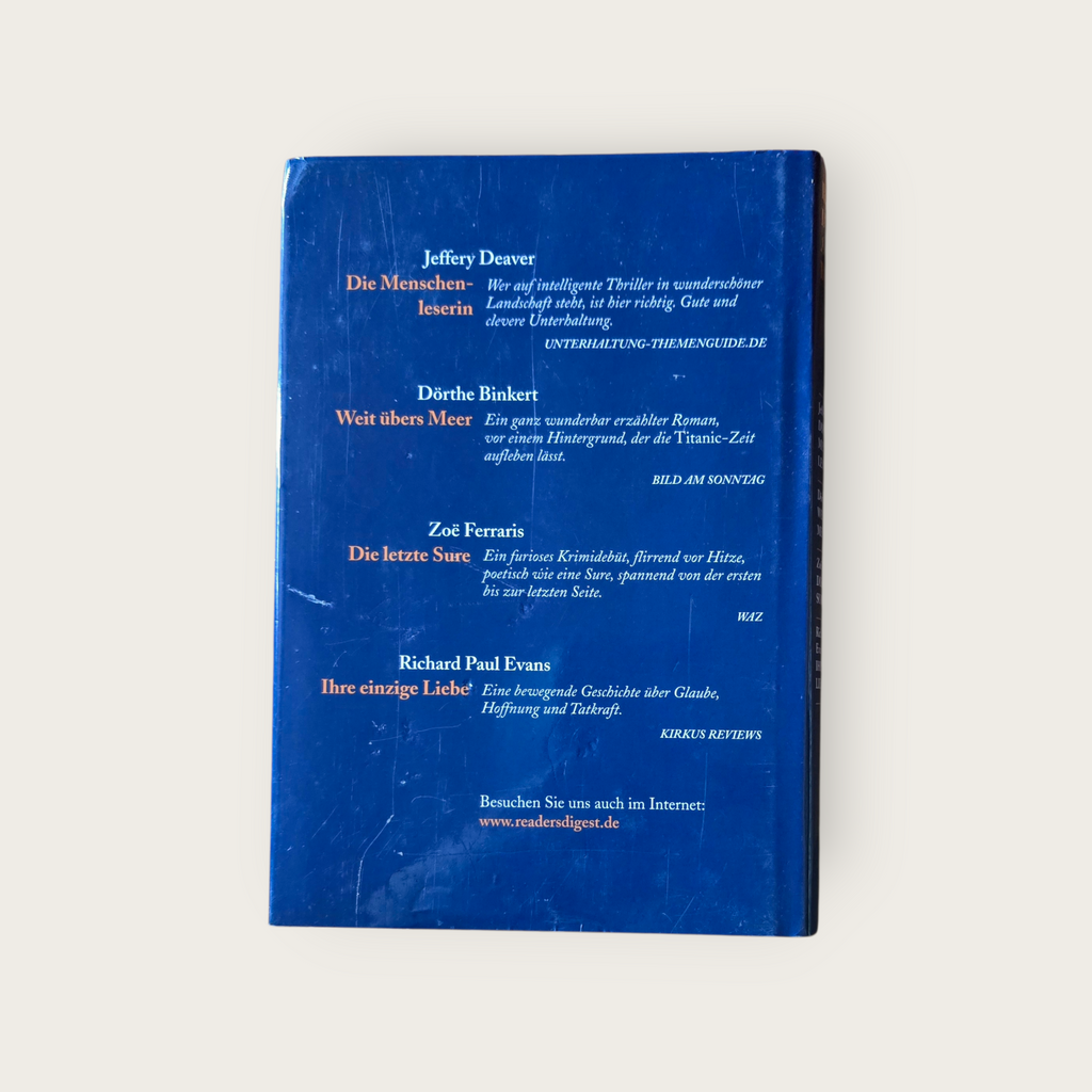 READER´S DIGEST Auswahlbücher  Die Menschen-Leserin / Weit übers Meer / Die letzte Sure / Ihre einzige Liebe