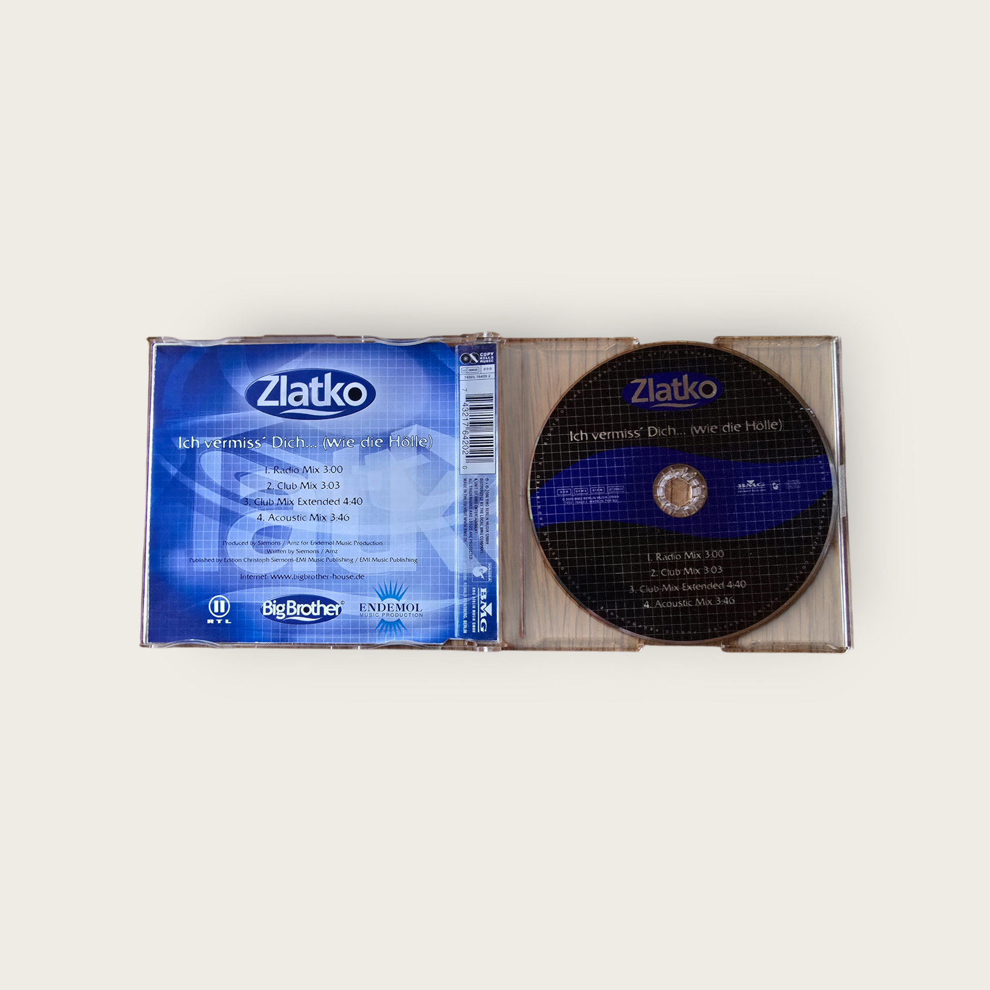 Zlatko - Ich vermiss' Dich... (wie die Hölle) (Maxi-CD 2000) Big Brother
