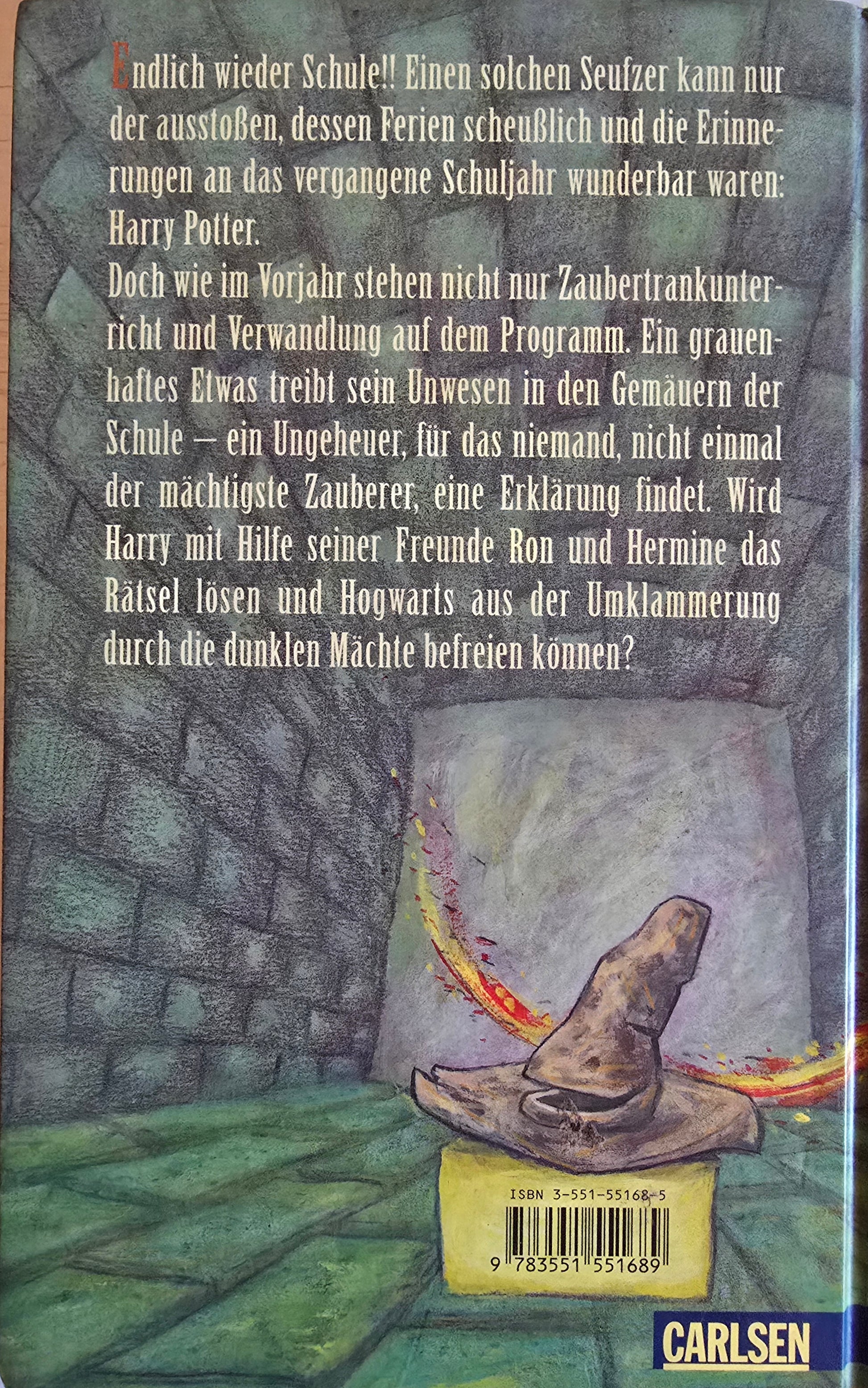 Buch Harry Potter  und die Kammer des Schreckens J.K. Rowling (1999)