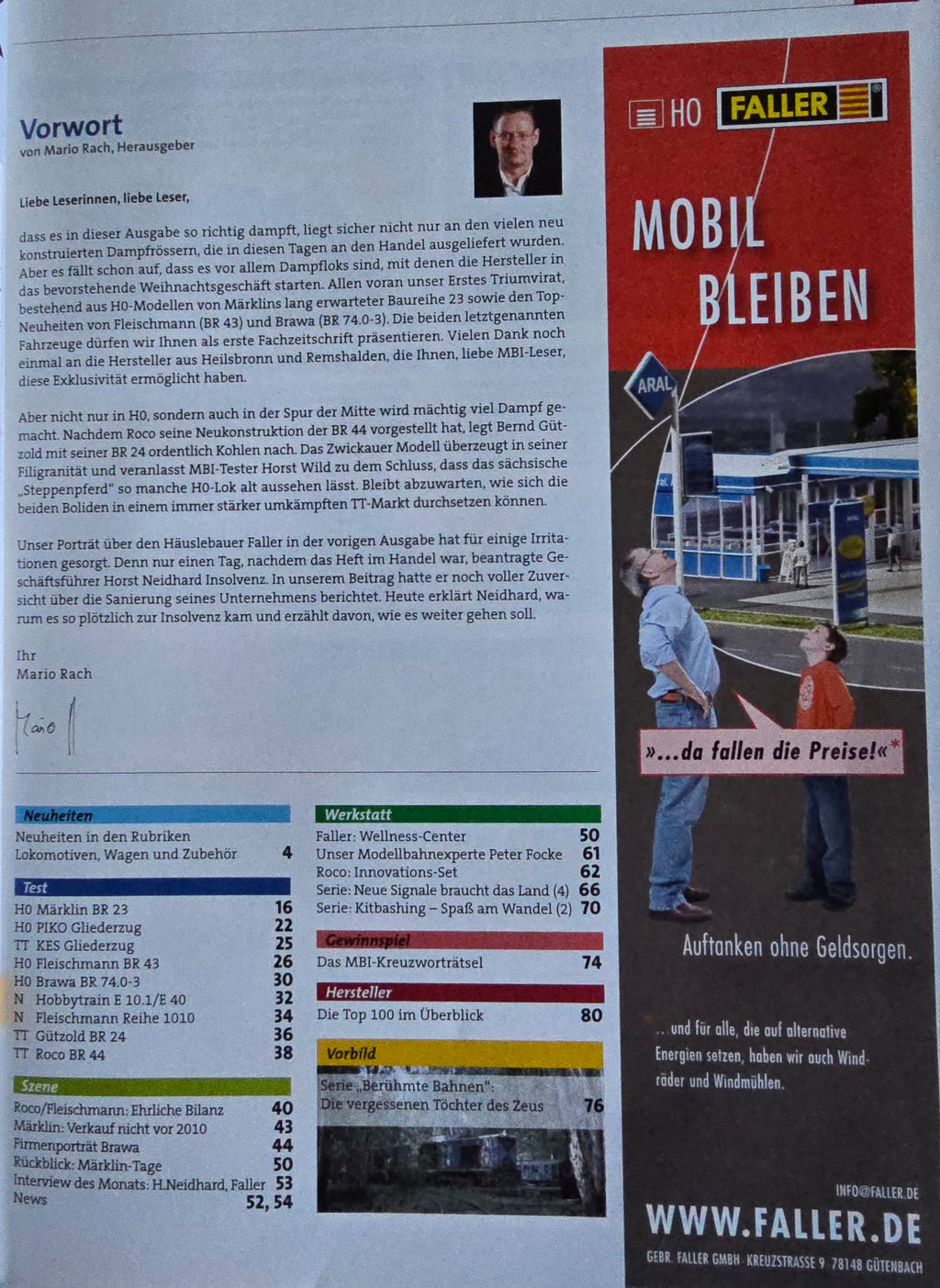 Zeitschrift Modellbahn Illustrierte Nov./ Dez. 2009