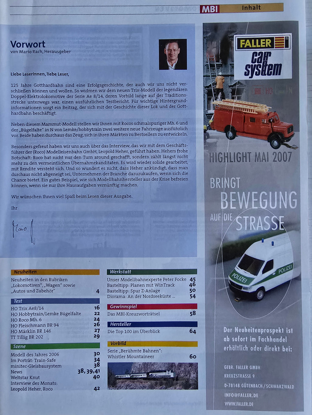 Zeitschrift Modellbahn Illustrierte Mai/Juni 2007