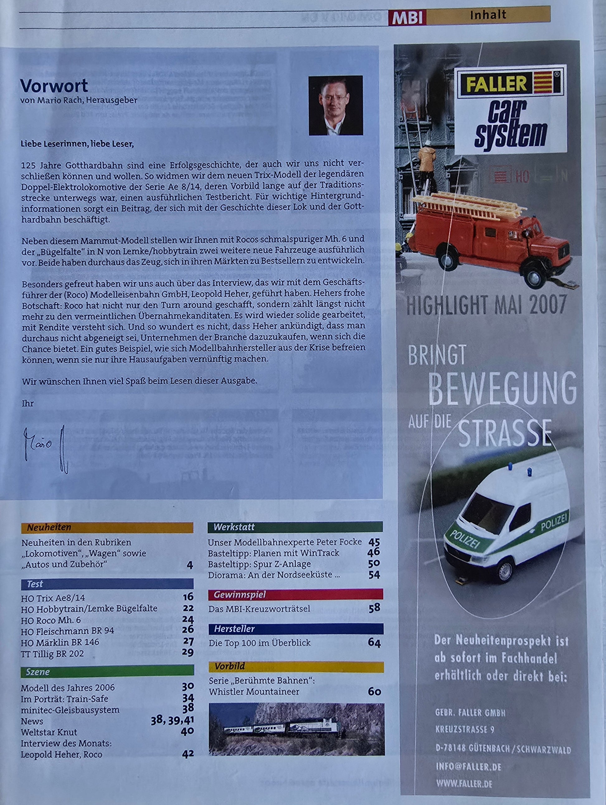 Zeitschrift Modellbahn Illustrierte Mai/Juni 2007