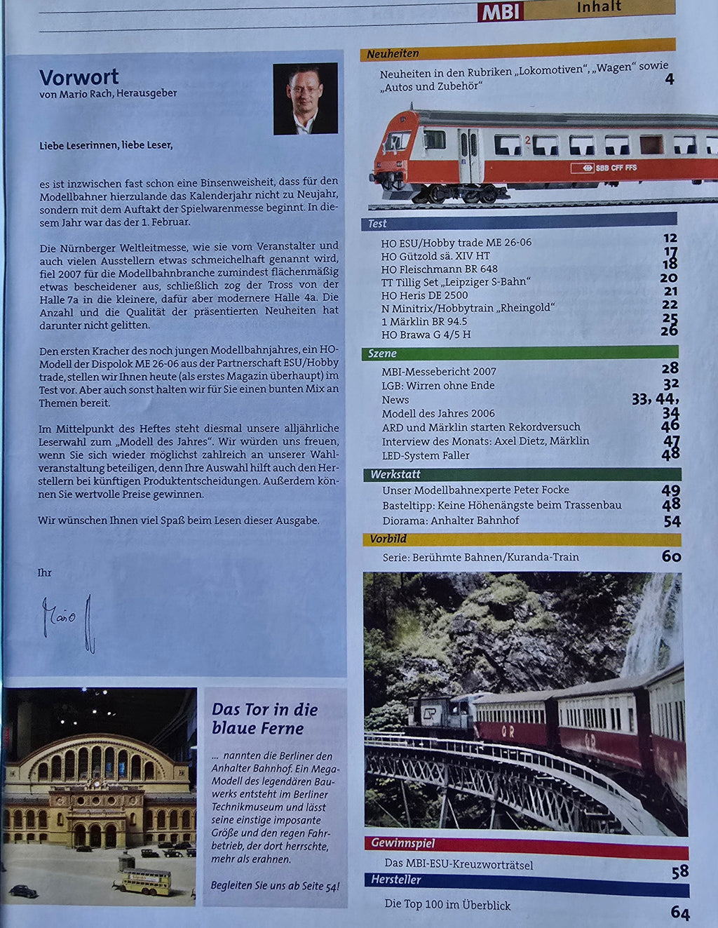 Zeitschrift Modellbahn Illustrierte März/ April 2007