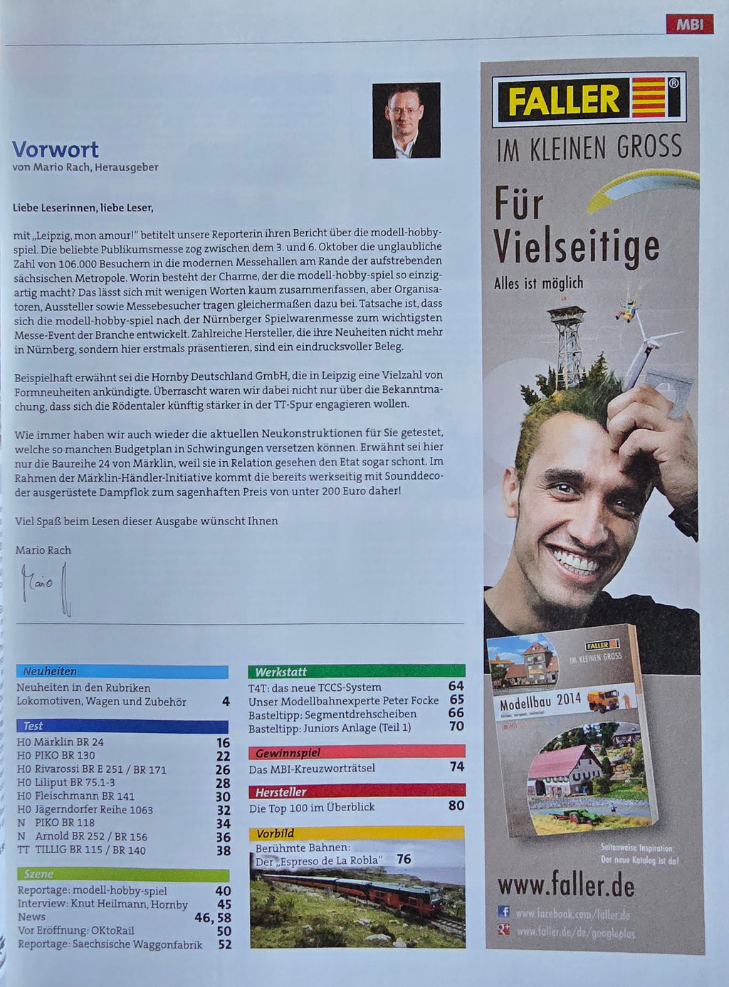 Zeitschrift Modellbahn Illustrierte Nov./ Dez. 2013