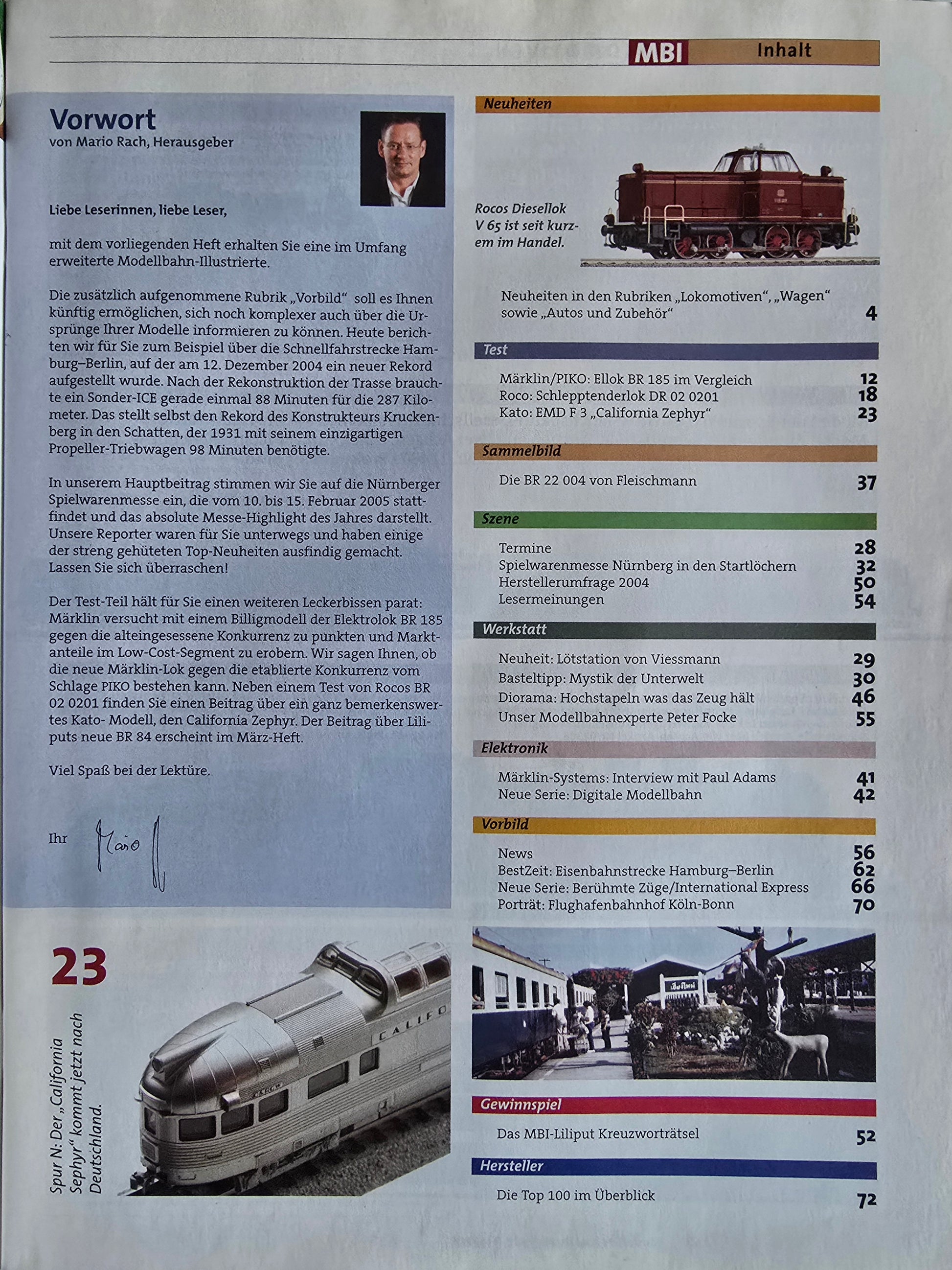 Zeitschrift Modellbahn Illustrierte 02/2005