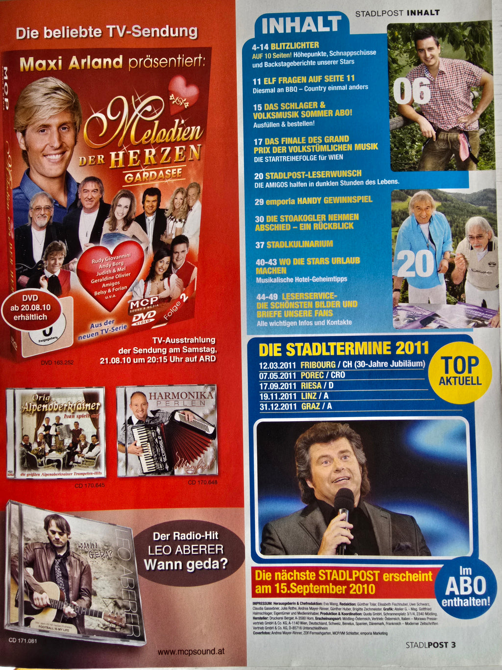 Zeitschrift Stadl Post Nr.9/10 2010