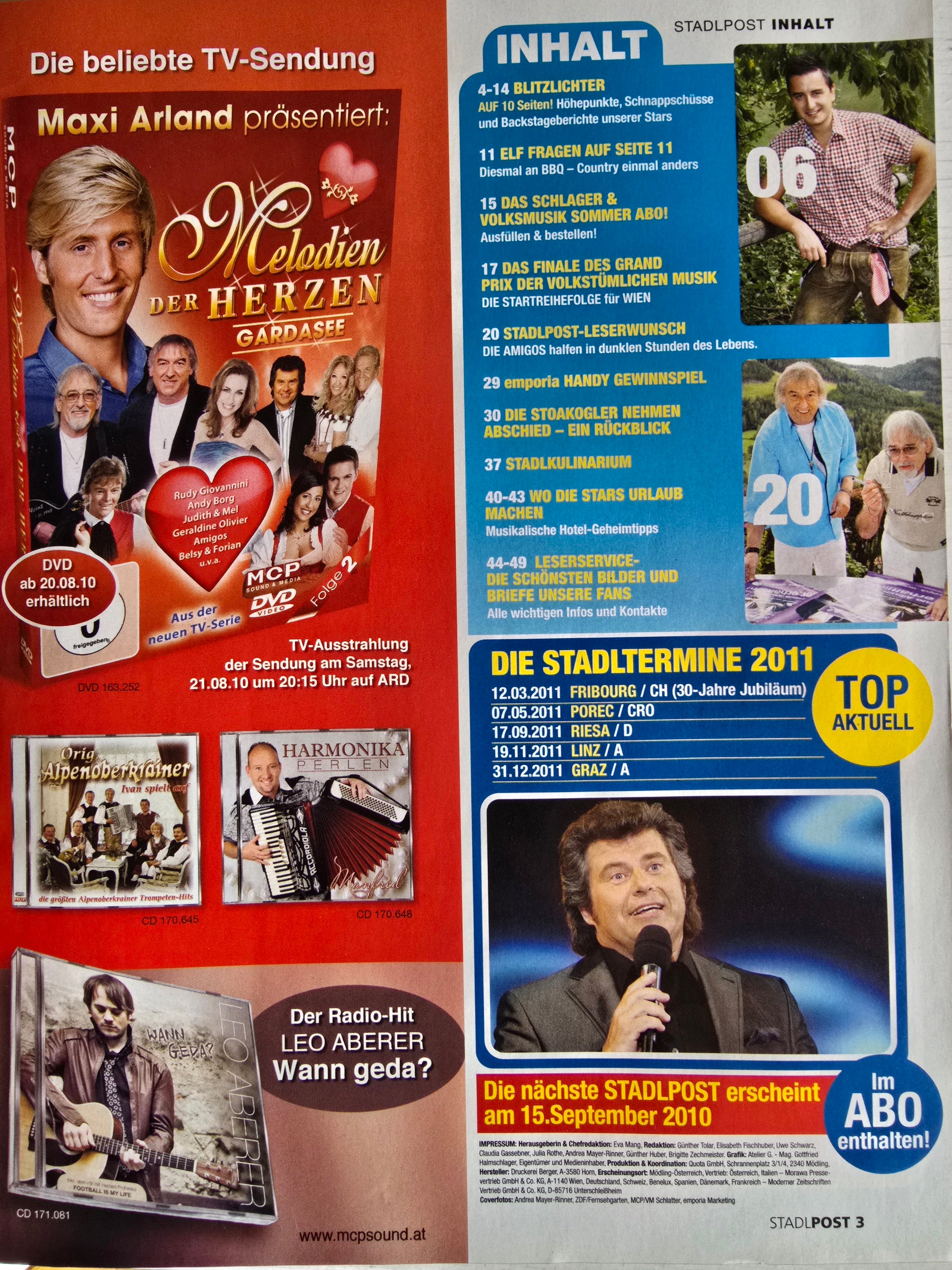 Zeitschrift Stadl Post Nr.9/10 2010