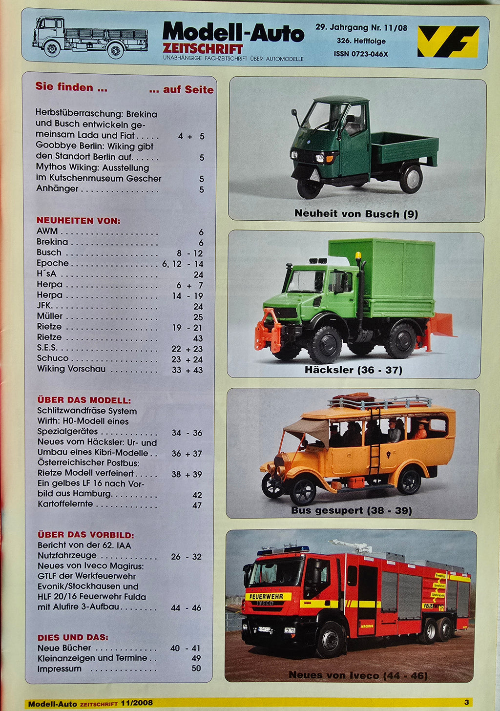 Zeitschrift Modell-Auto 11/08