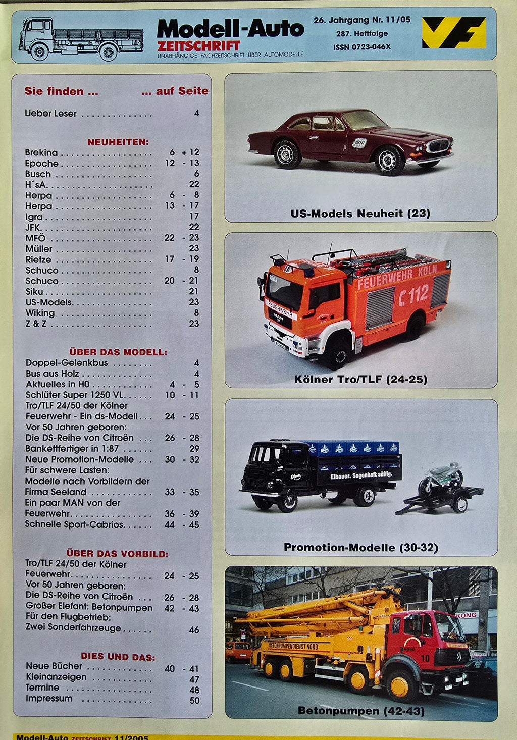 Zeitschrift Modell-Auto 11/05