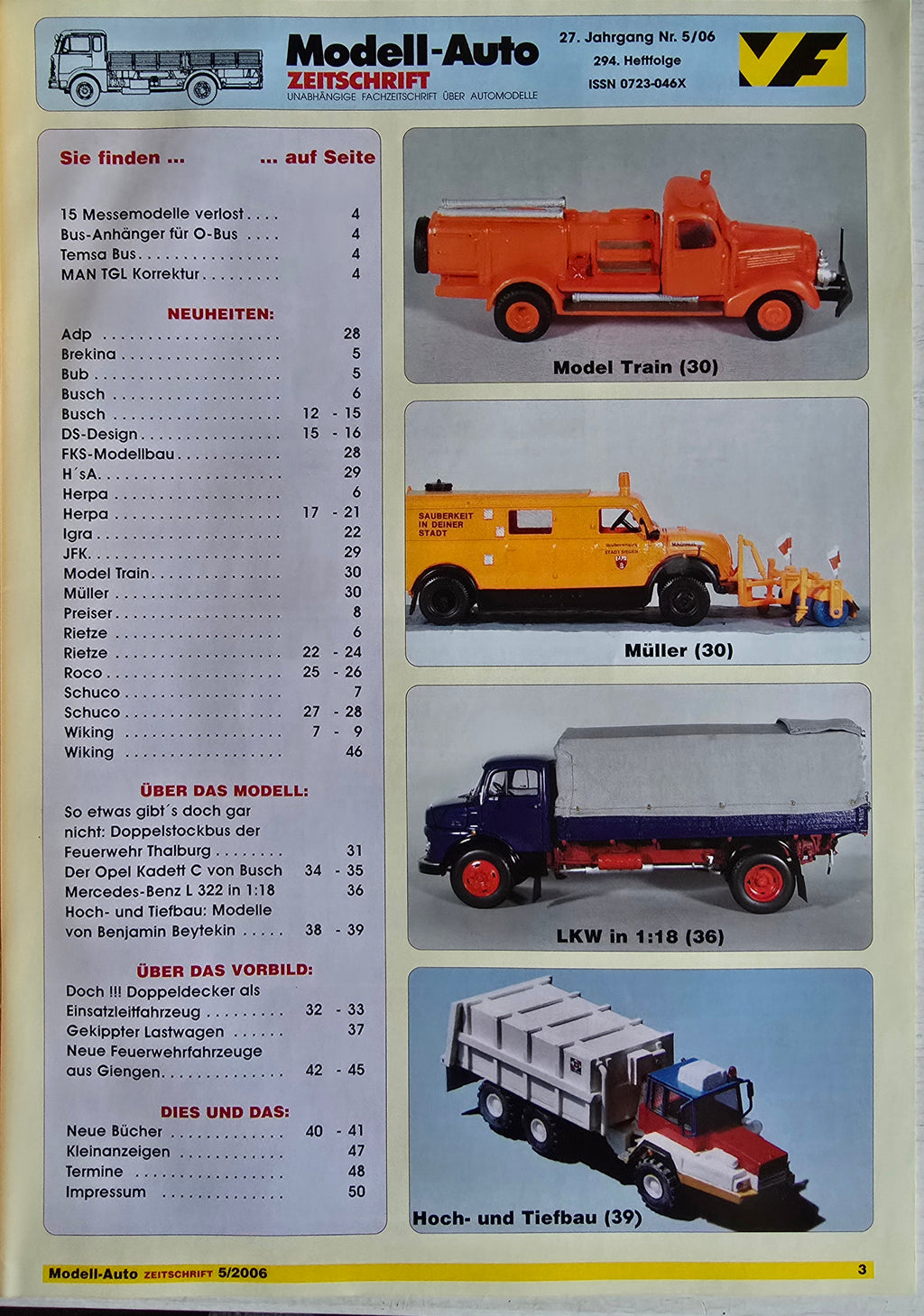 Zeitschrift Modell Auto 05/06
