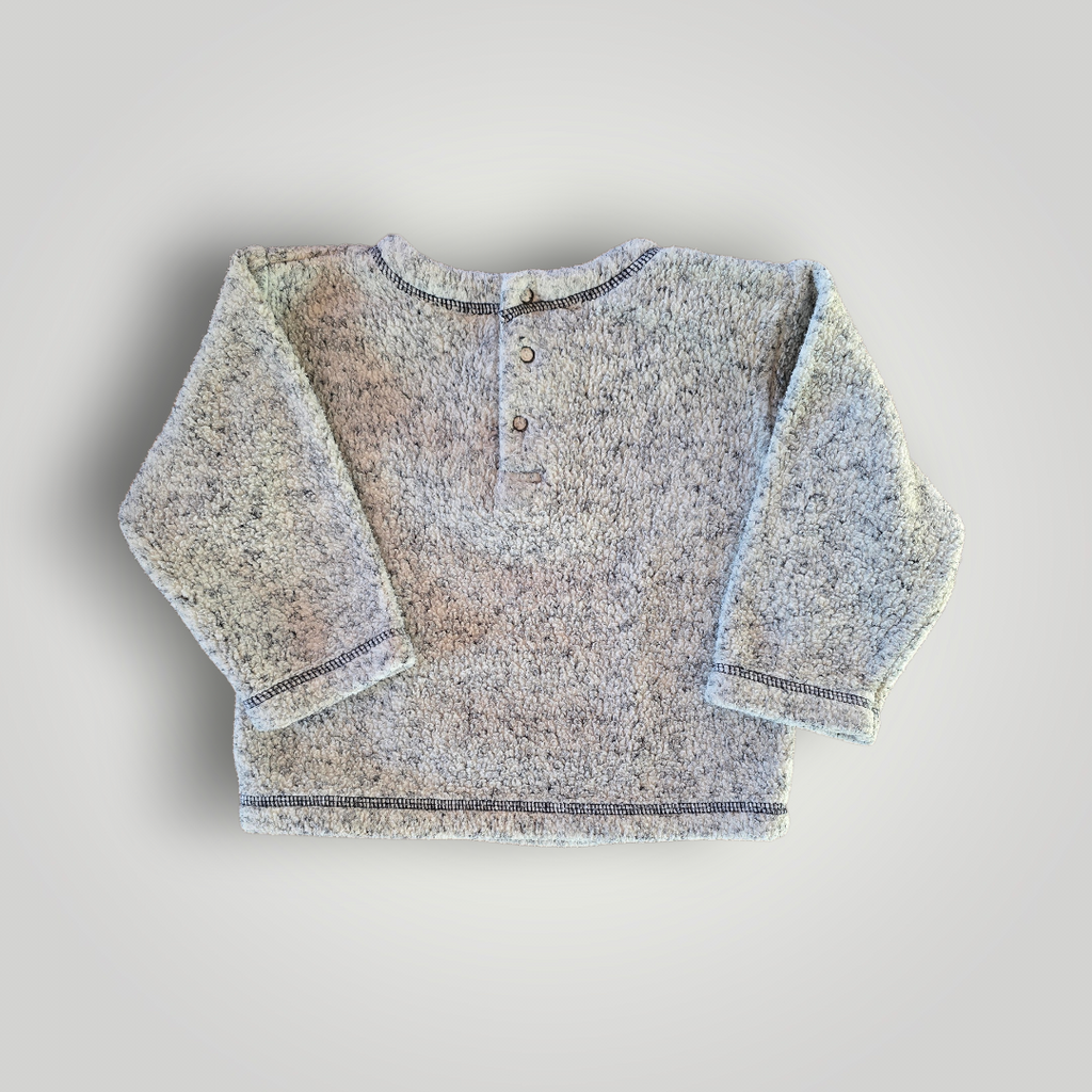Fleece Pulli mit Teddy Motiv Gr.80