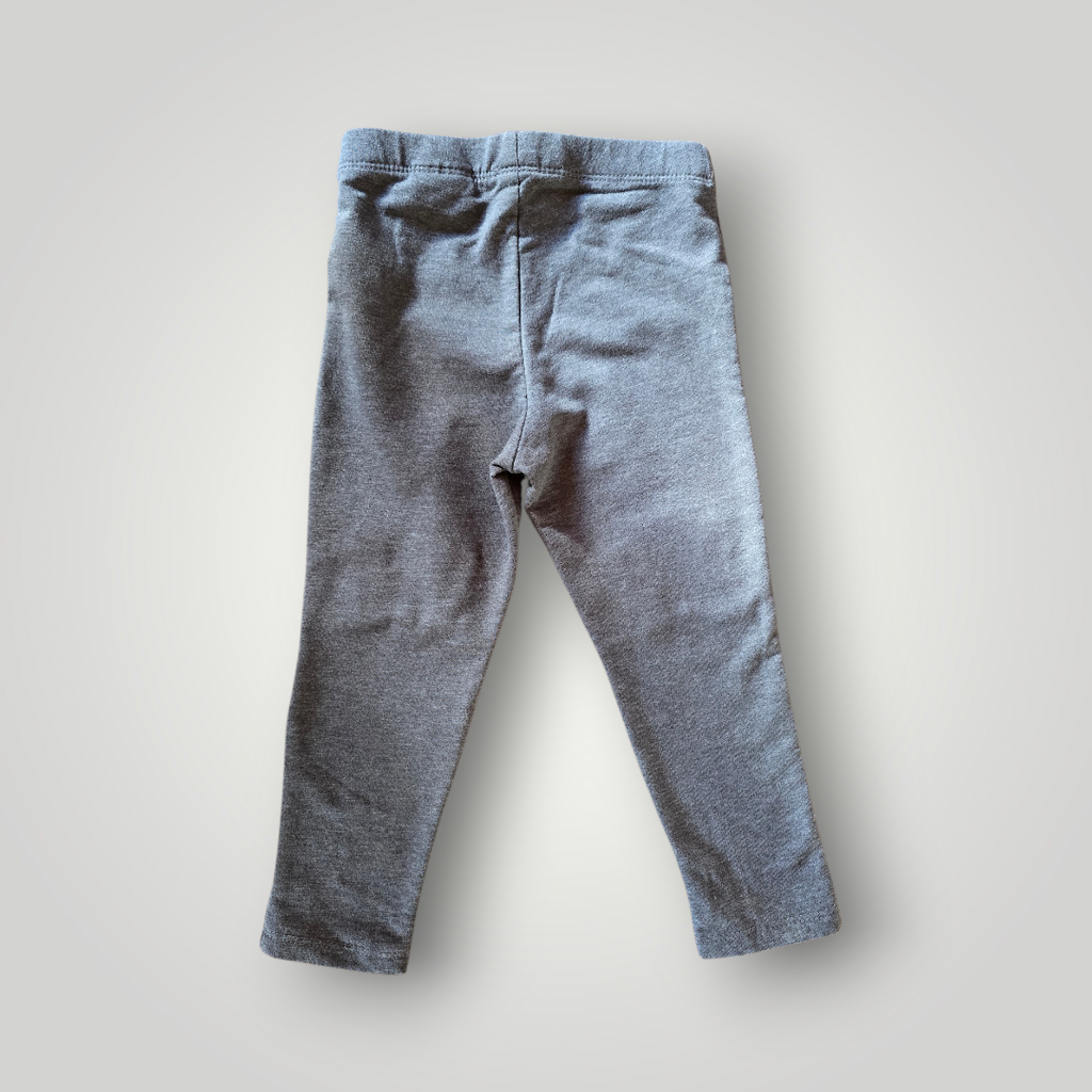 H&M Graue Mädchen Leggins mit Hasenmotiv Gr.92