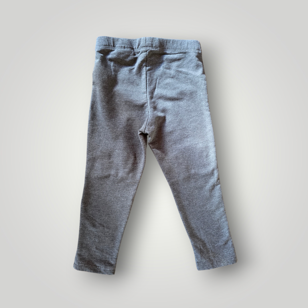 H&M Graue Mädchen Leggins mit Hasenmotiv Gr.92