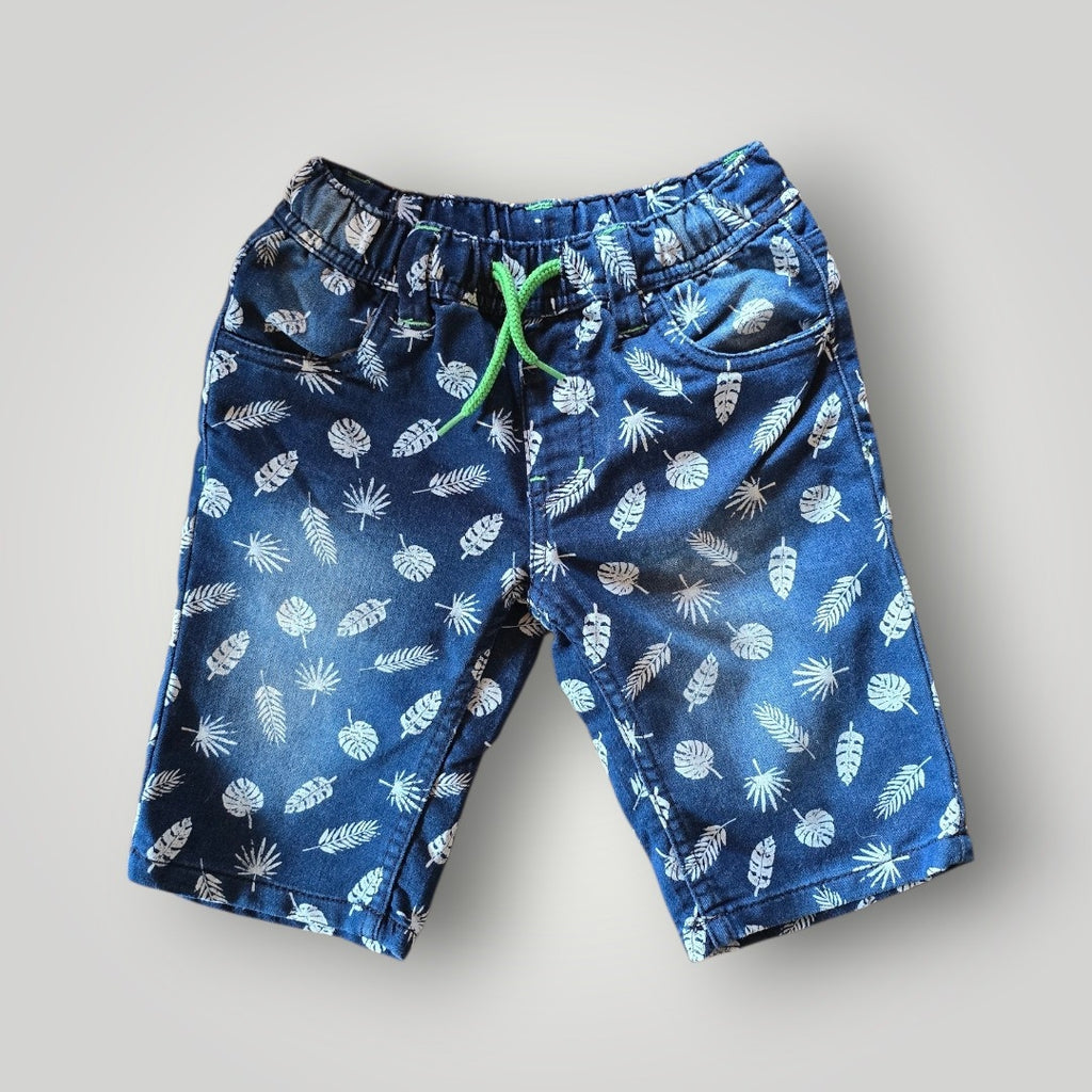 Kiki & Koko Jeans Shorts mit Blätter Motiv Gr. 110