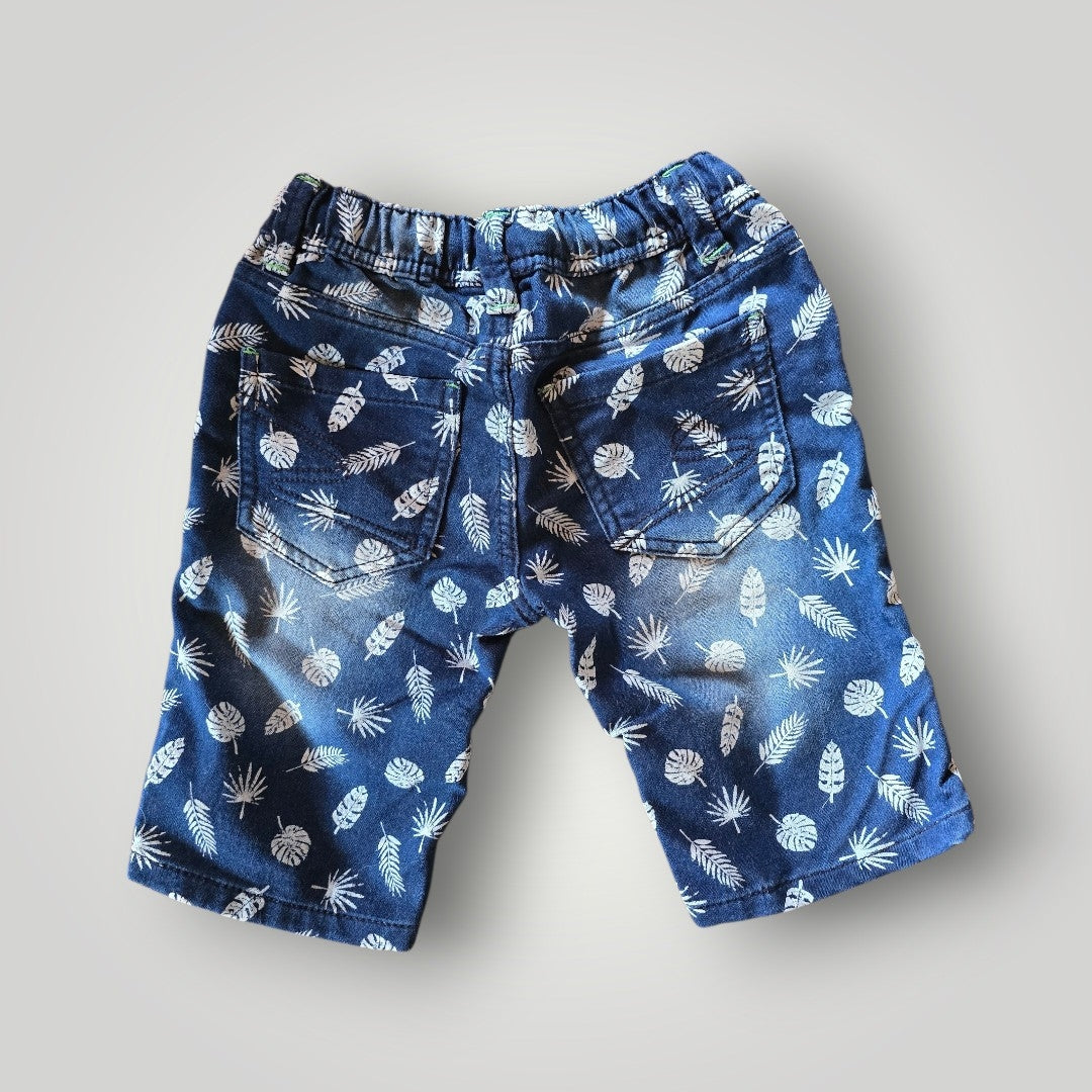 Kiki & Koko Jeans Shorts mit Blätter Motiv Gr. 110