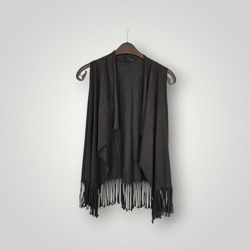 Amisu Damen Weste mit Franzen schwarz Gr. 34/36