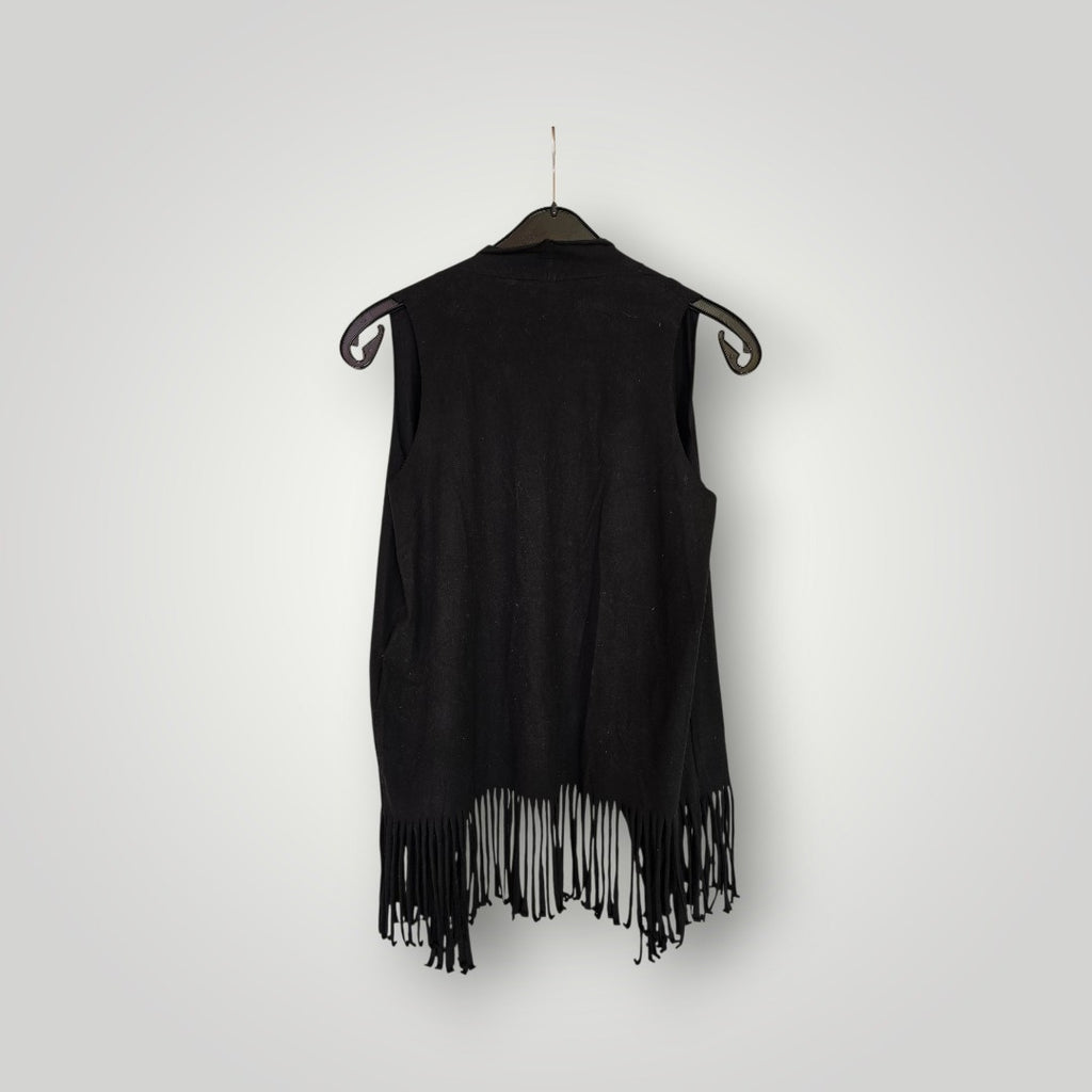 Amisu Damen Weste mit Franzen schwarz Gr. 34/36