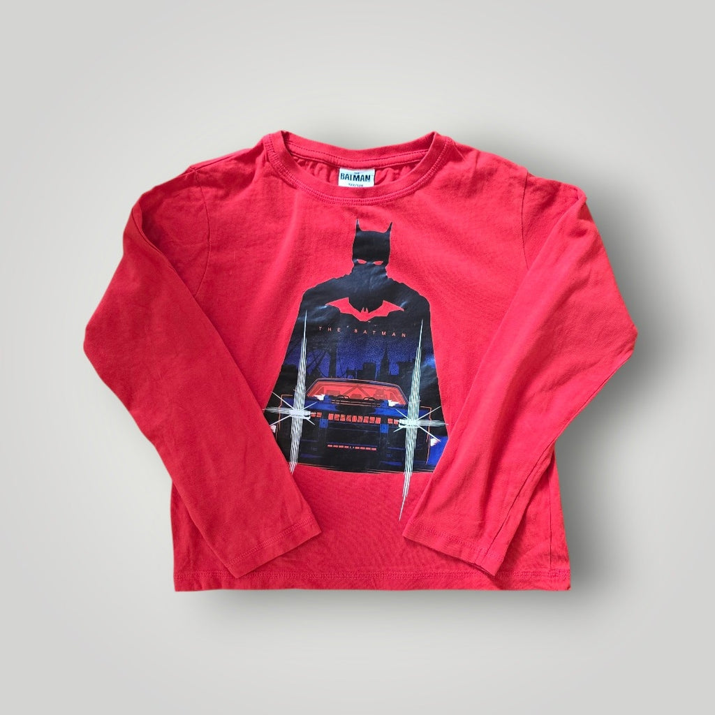 Batman Shirt rot mit Aufdruck Gr.122/128