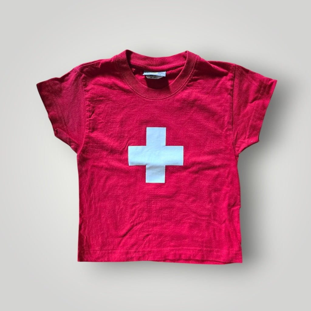 Switcher Kinder T-Shirt mit Schweiz Motiv rot Gr.2