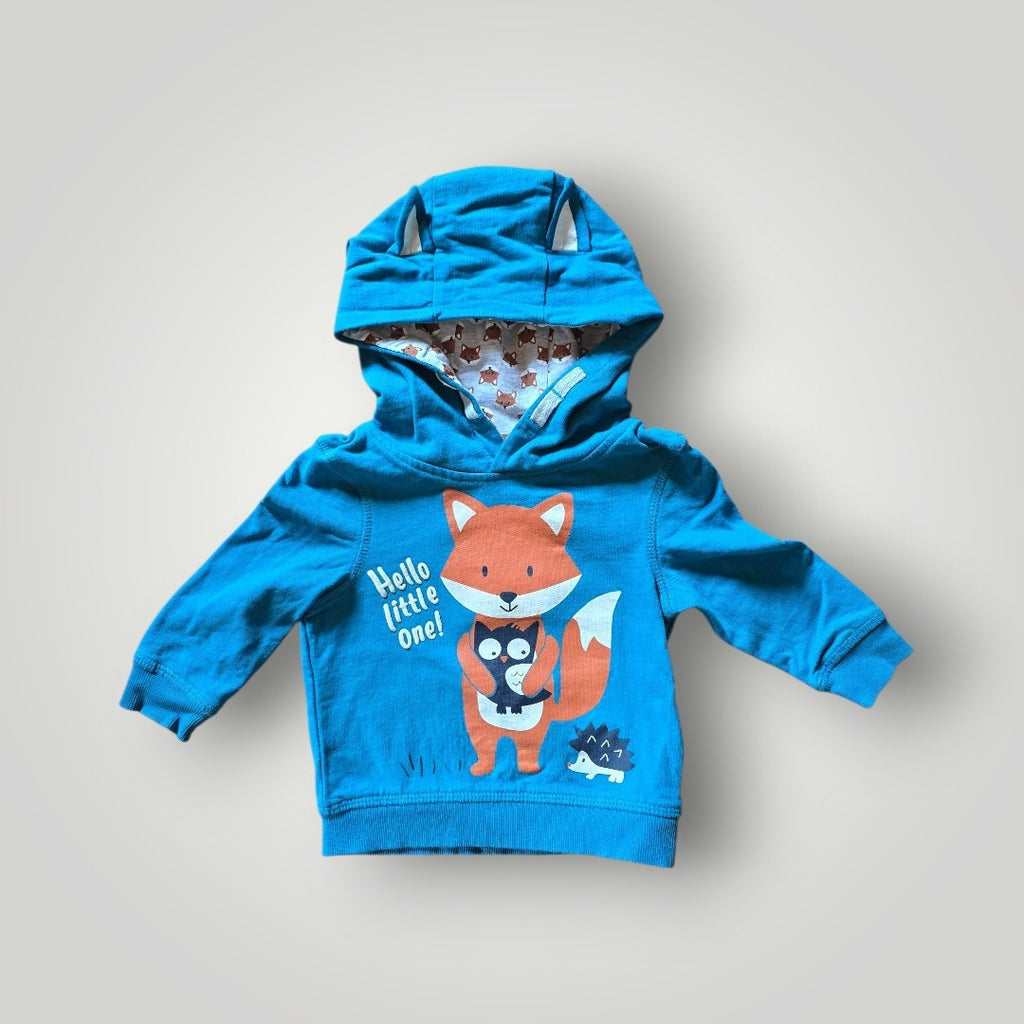 Liegelind Jungen Pulli blau mit Fuchsmotiv Gr. 80