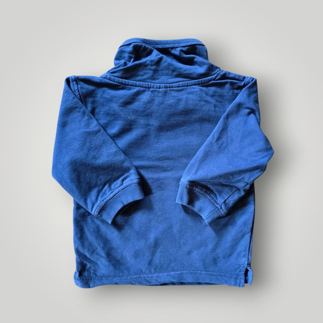 Ergee Jungen Pulli blau mit buntem Goal Aufdruck Gr. 80