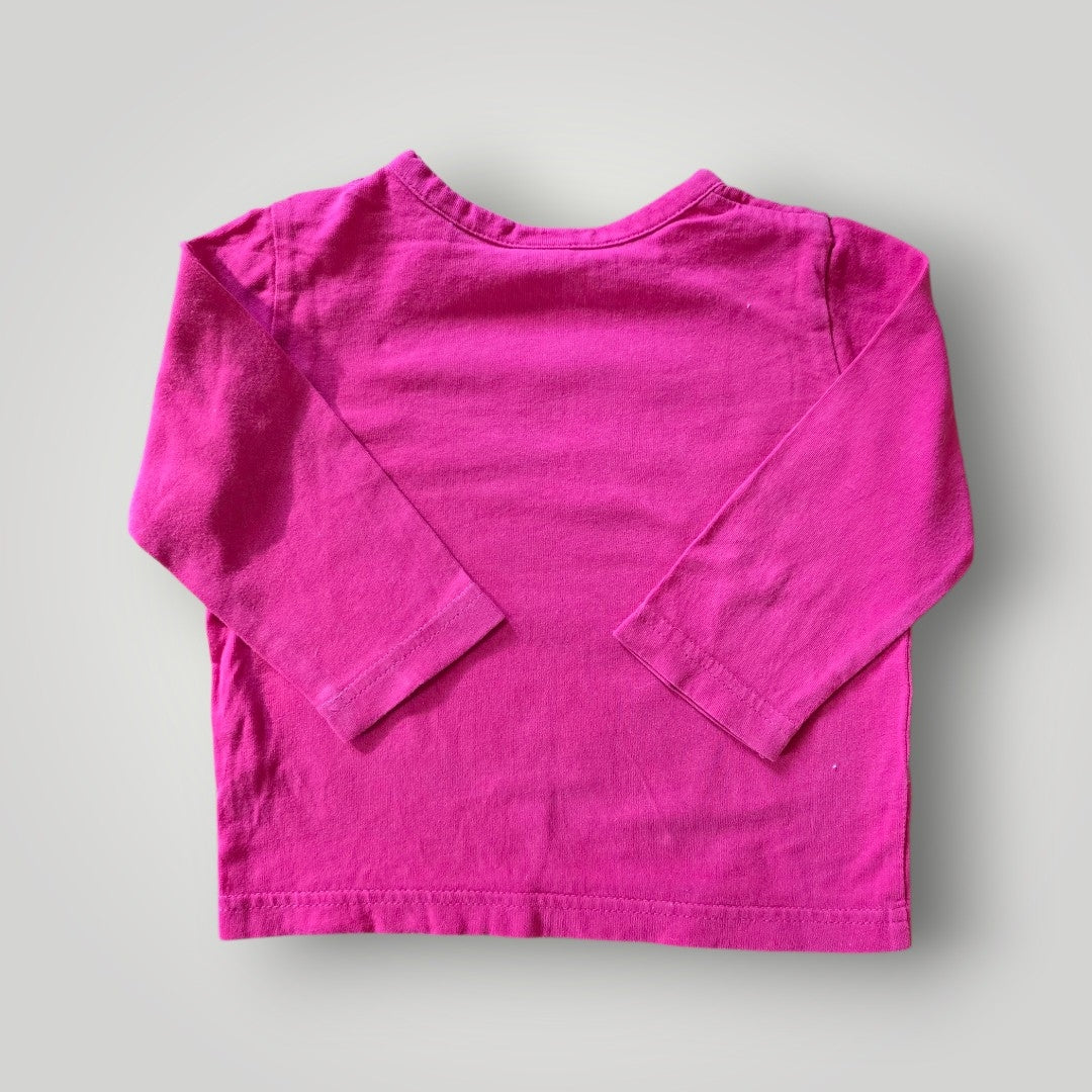 Esprit Kleinkind Langarmshirt Gr. 86 pink mit Aufdruck